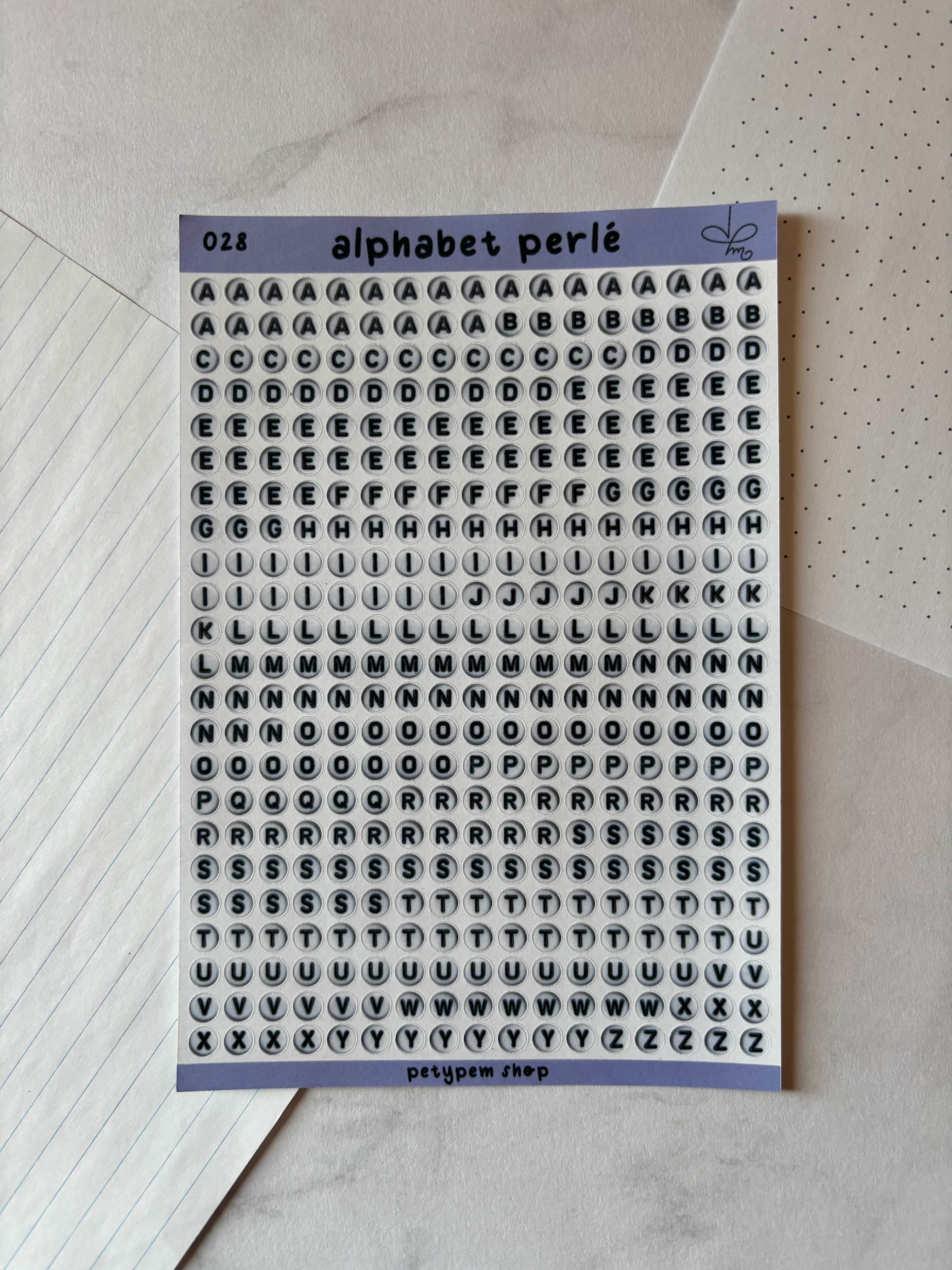 Alphabet perlé