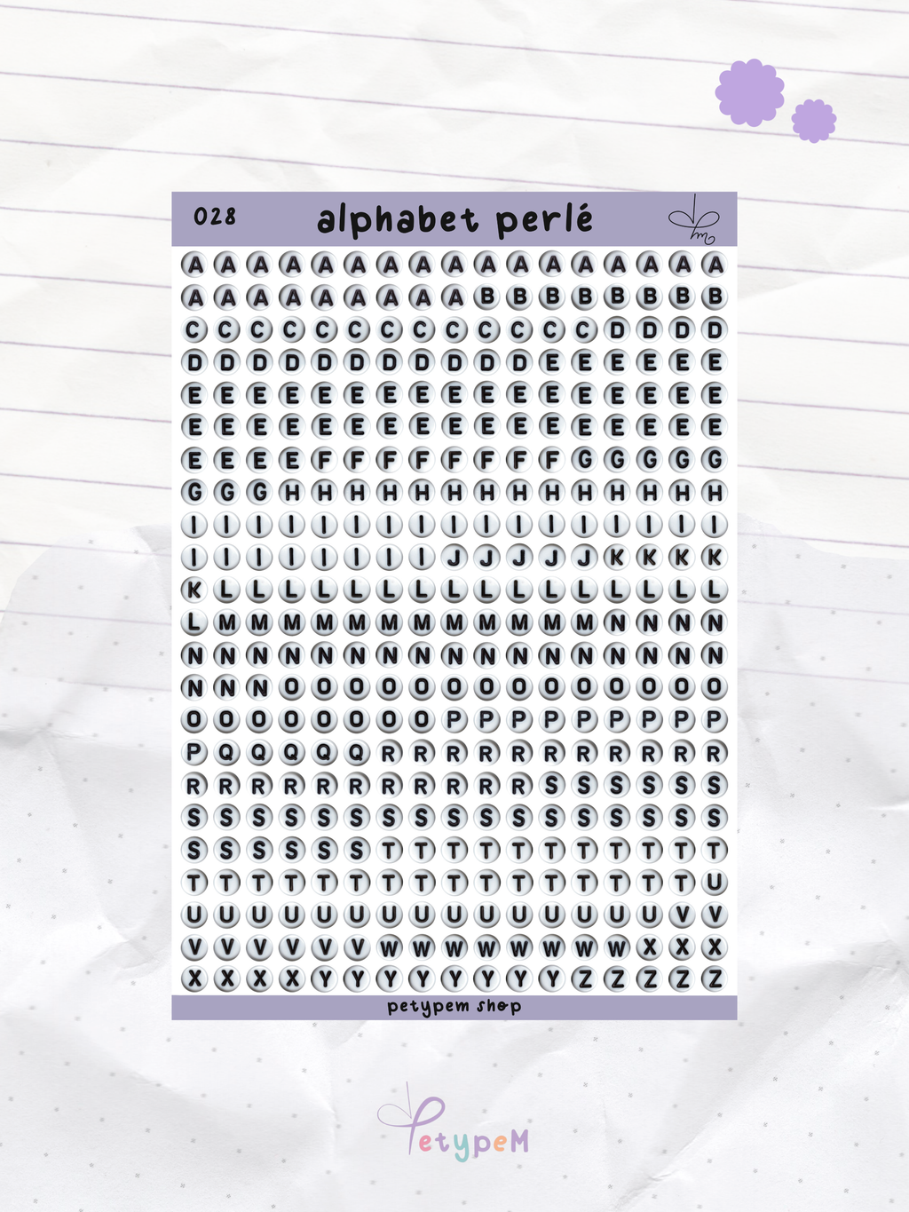 Alphabet perlé