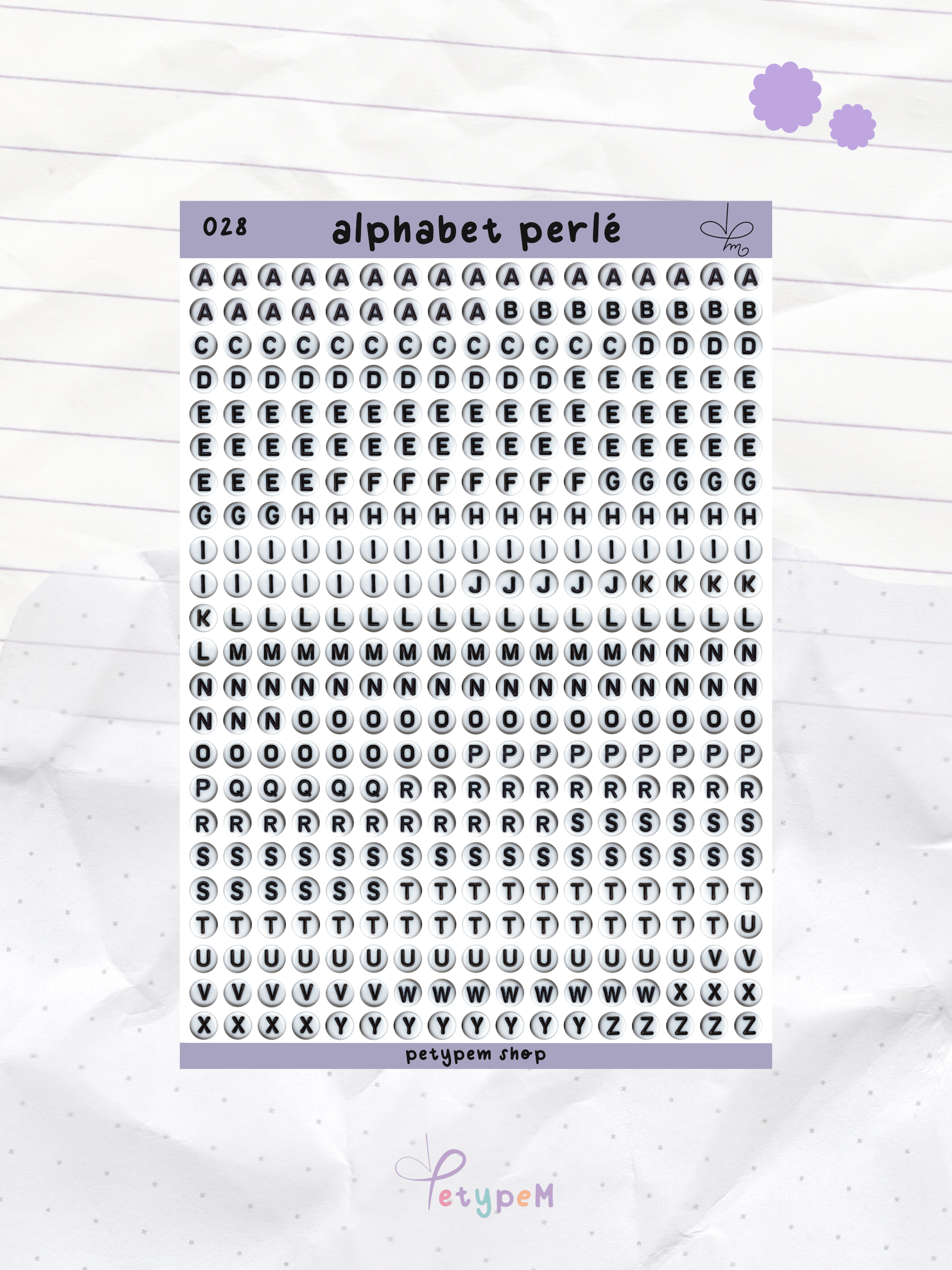 Alphabet perlé