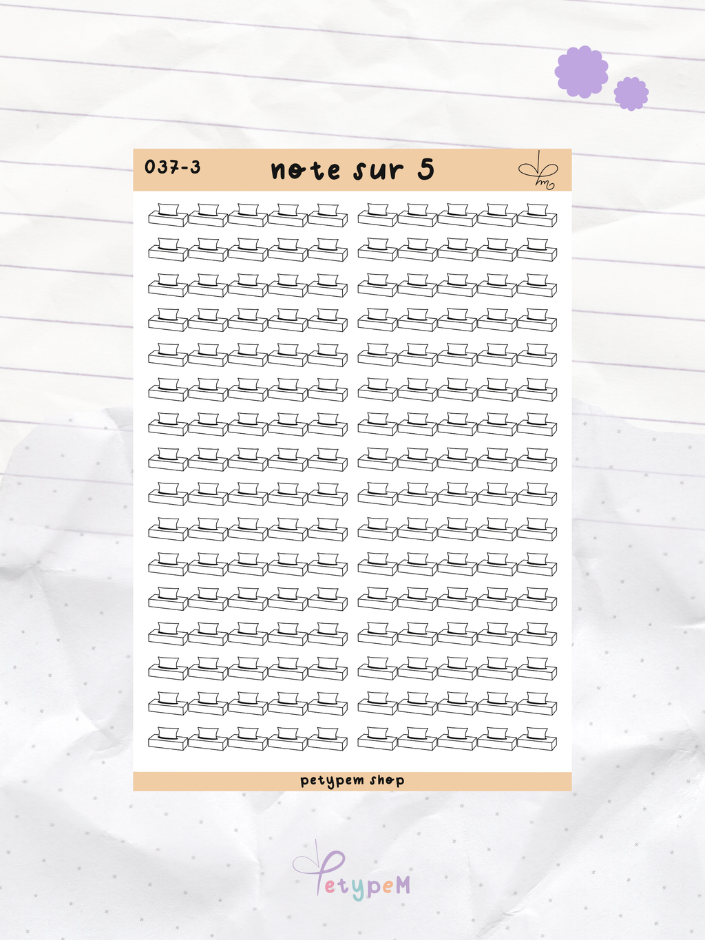 Note sur 5 - mouchoirs