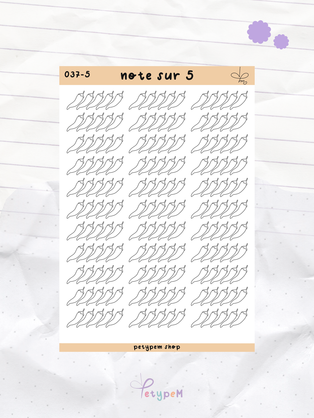 Note sur 5 - piments