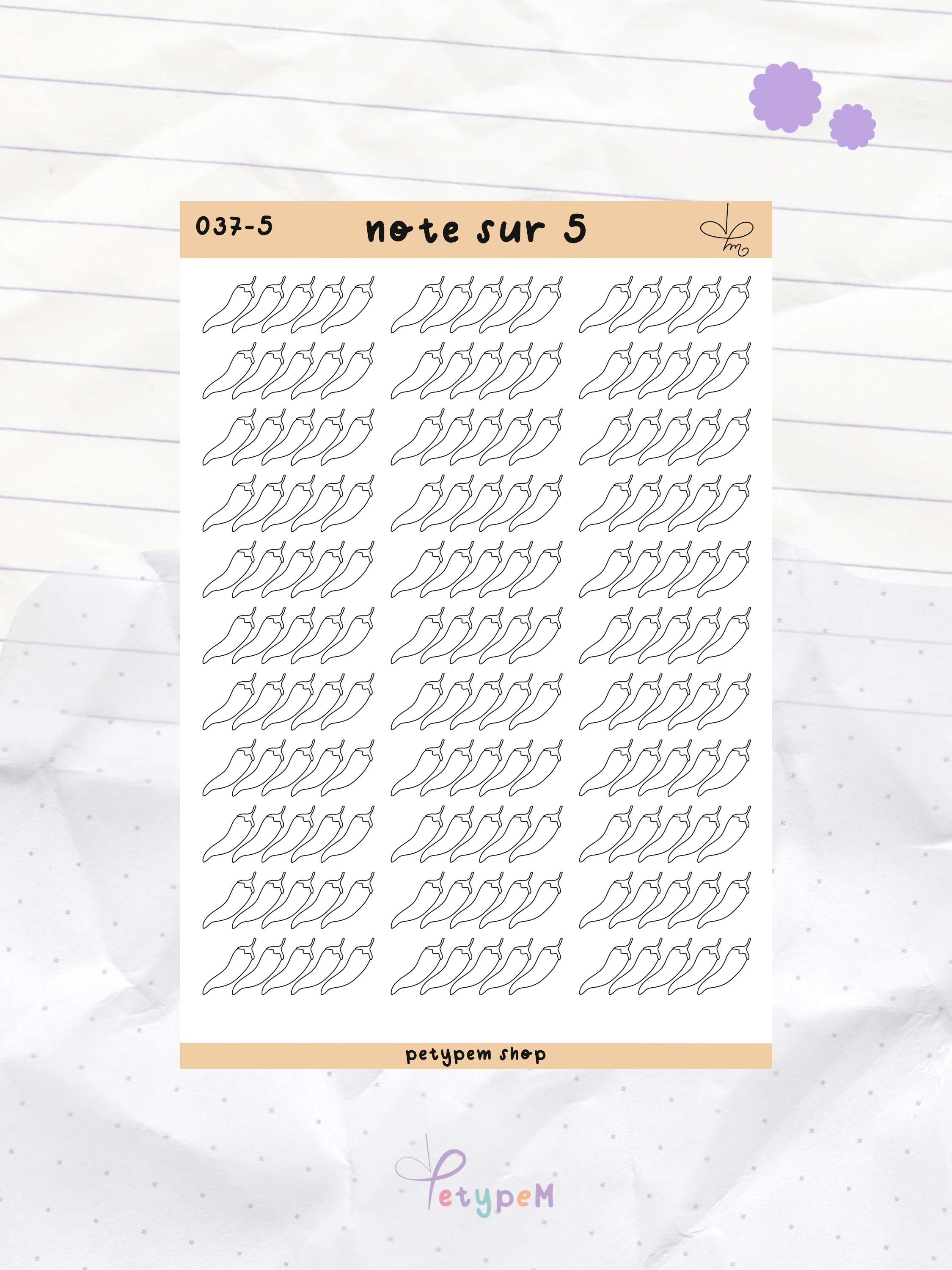 Note sur 5 - piments