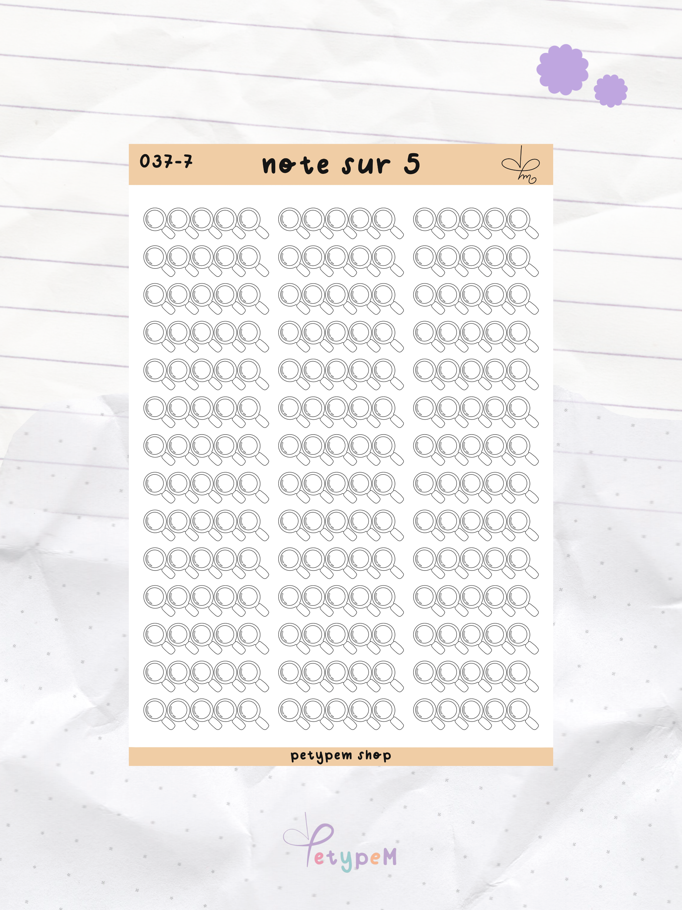 Note sur 5 - loupes