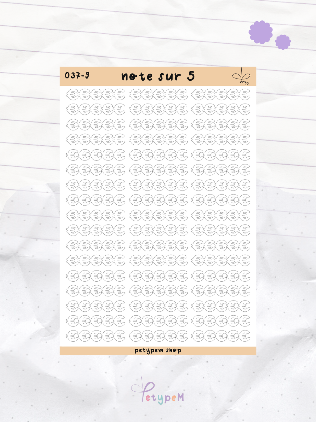 Note sur 5 - euros