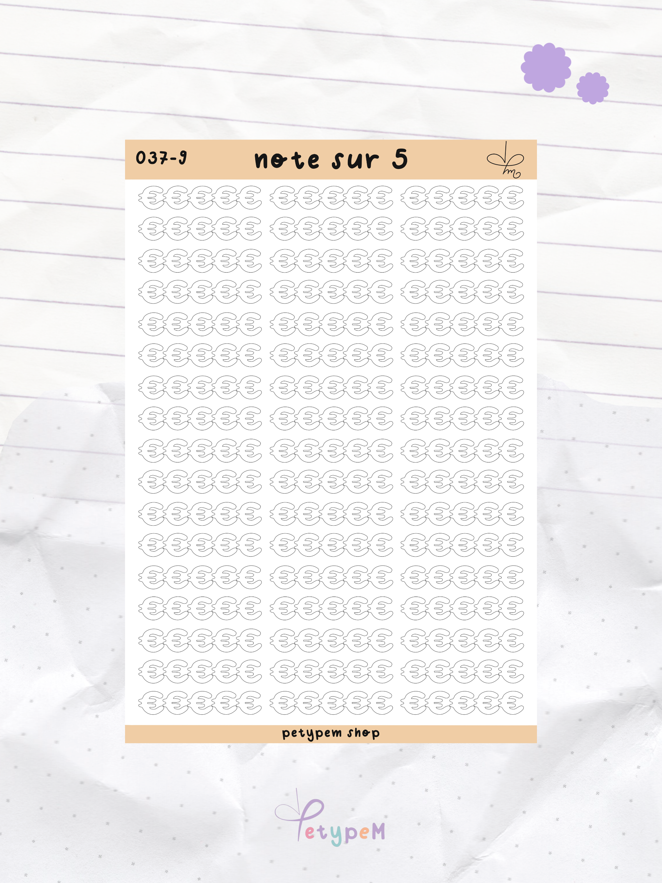 Note sur 5 - euros