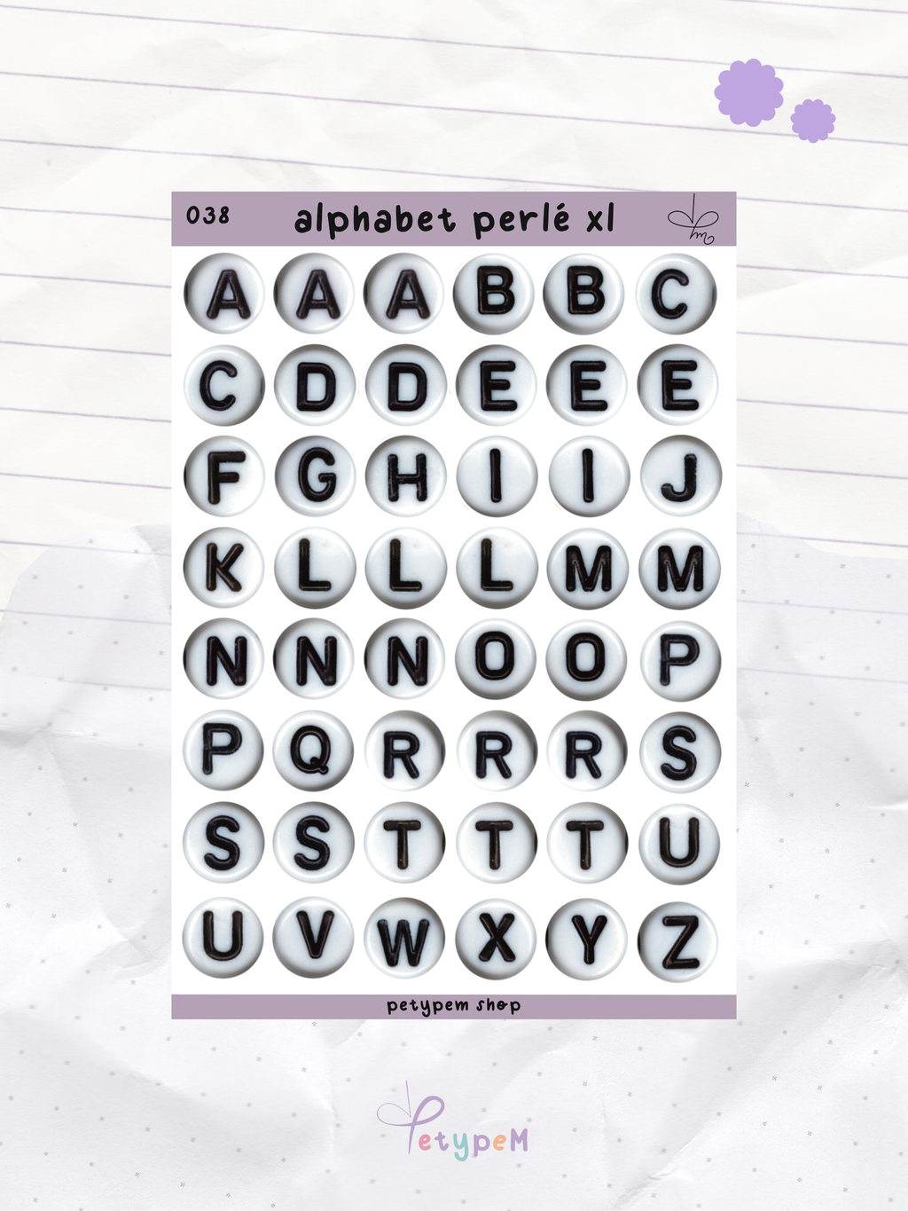 Alphabet perlé XL