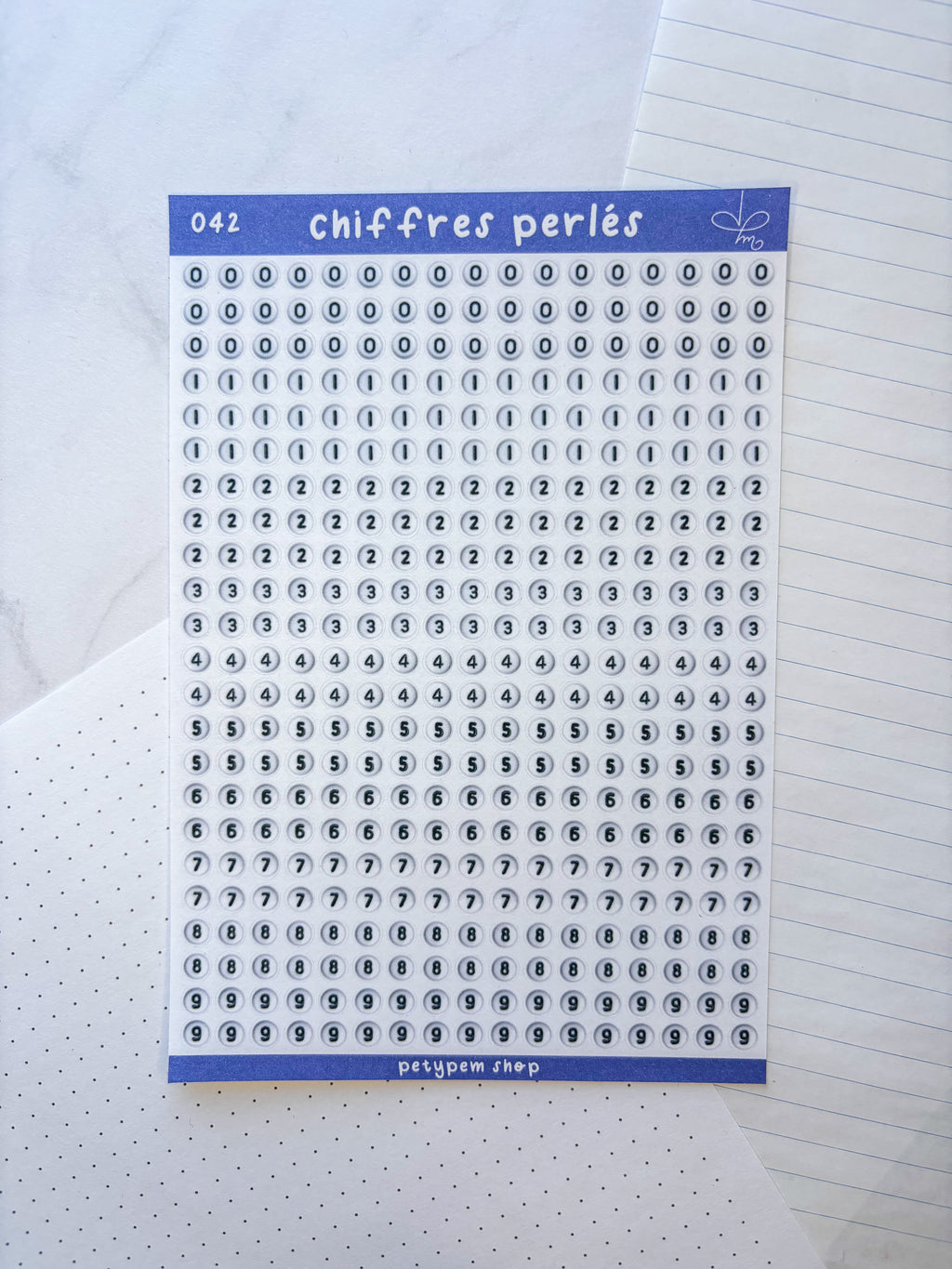 Chiffres perlés
