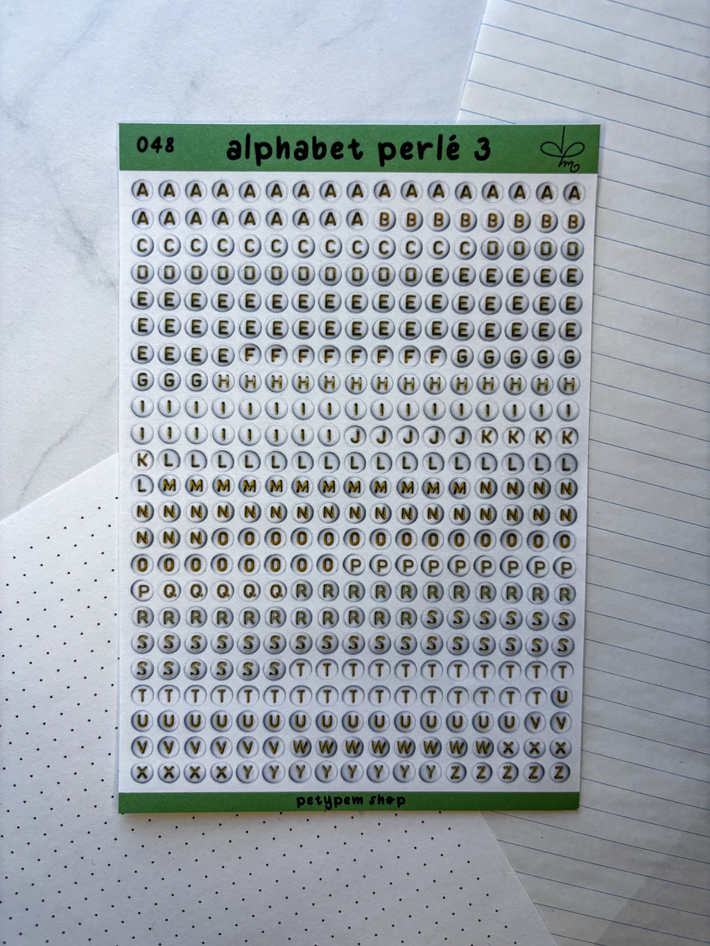 Alphabet perlé 3