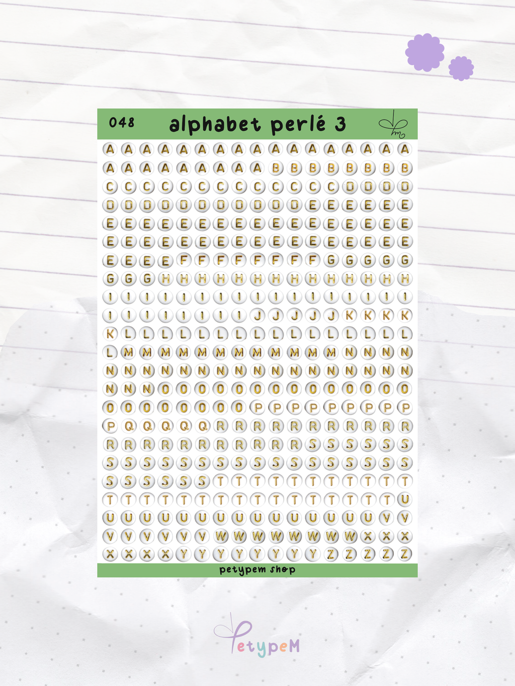 Alphabet perlé 3