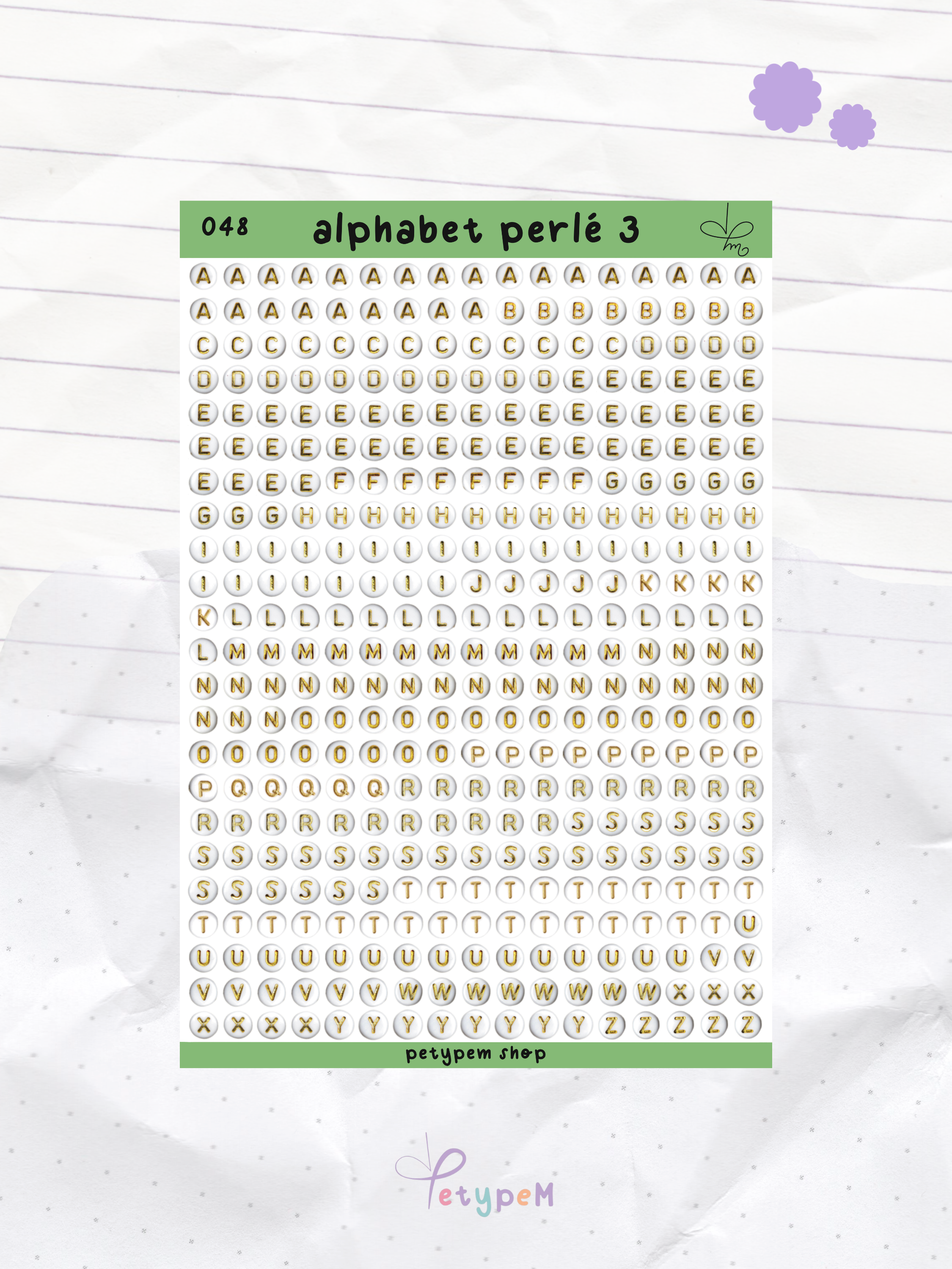 Alphabet perlé 3