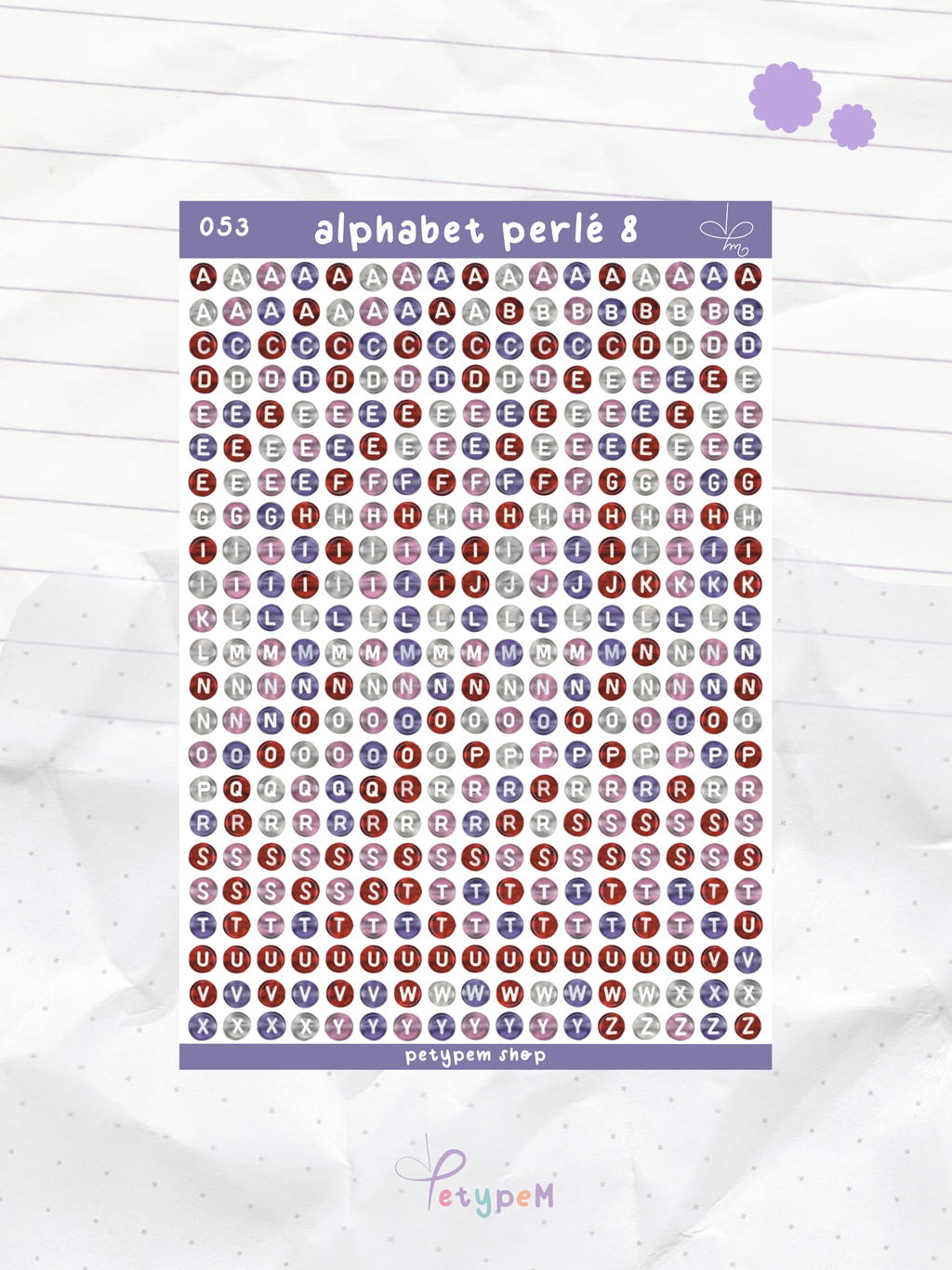 Alphabet perlé 8