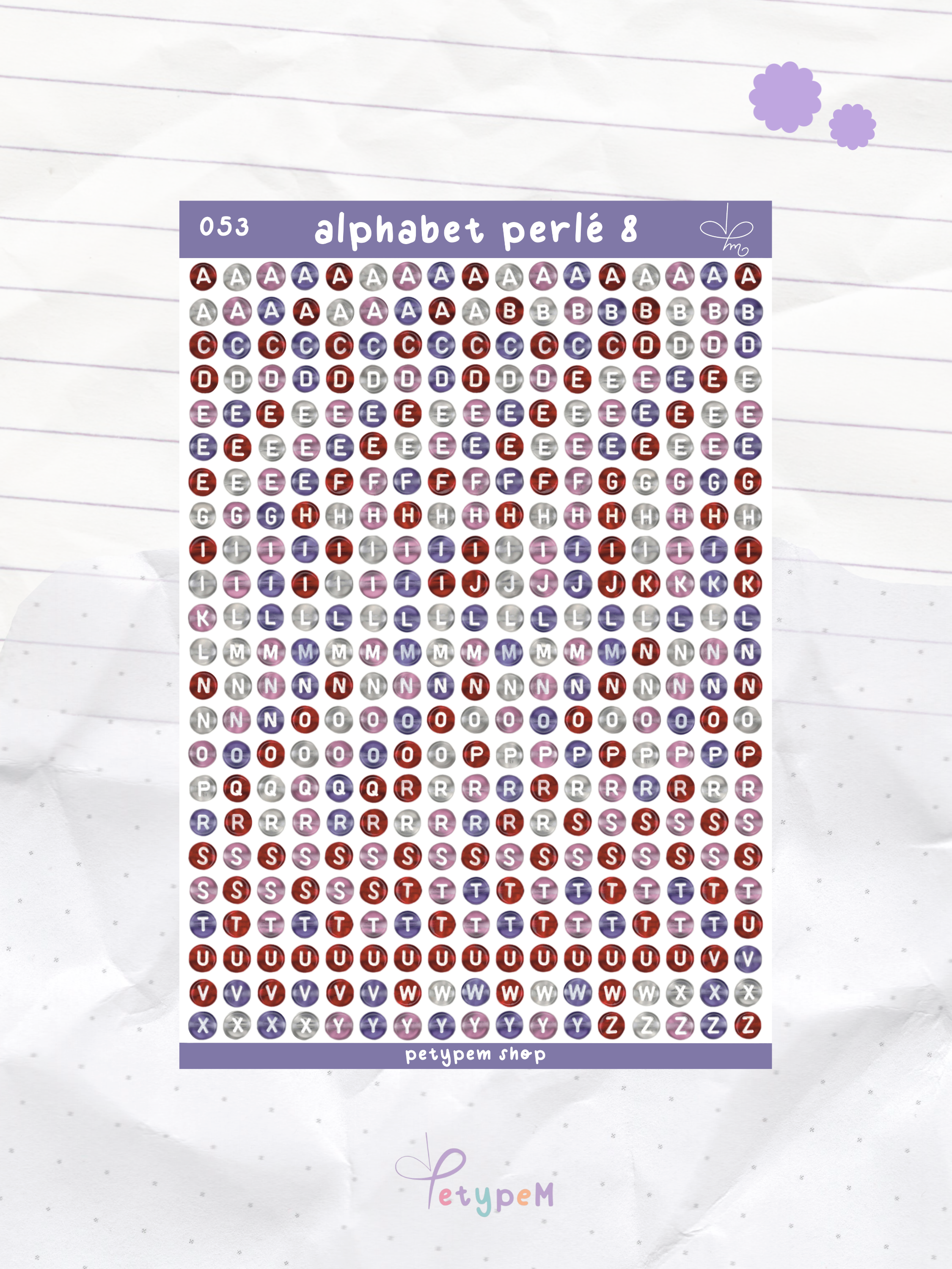 Alphabet perlé 8