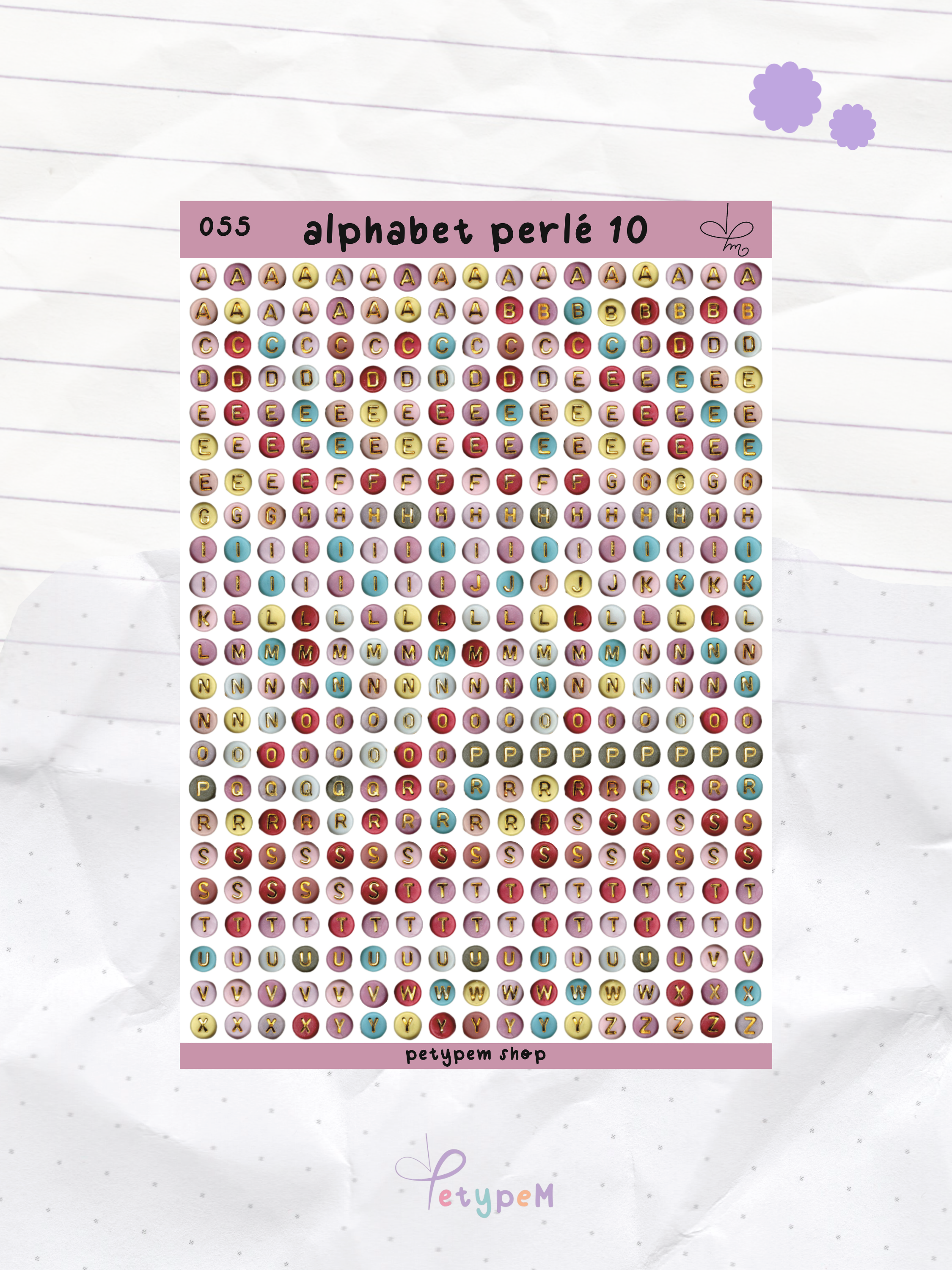 Alphabet perlé 10