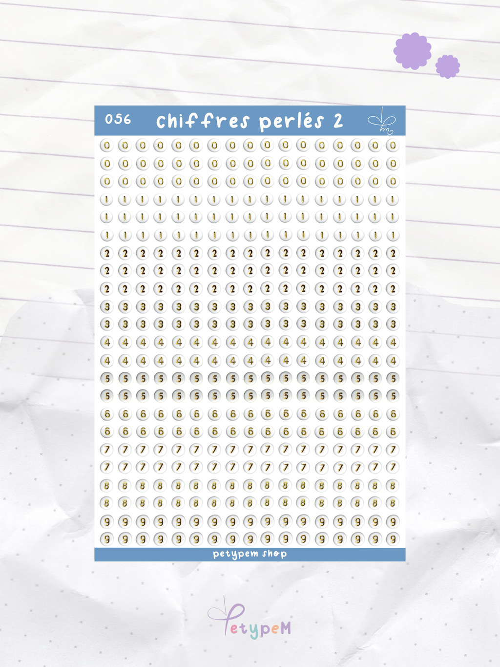 Chiffres perlés 2