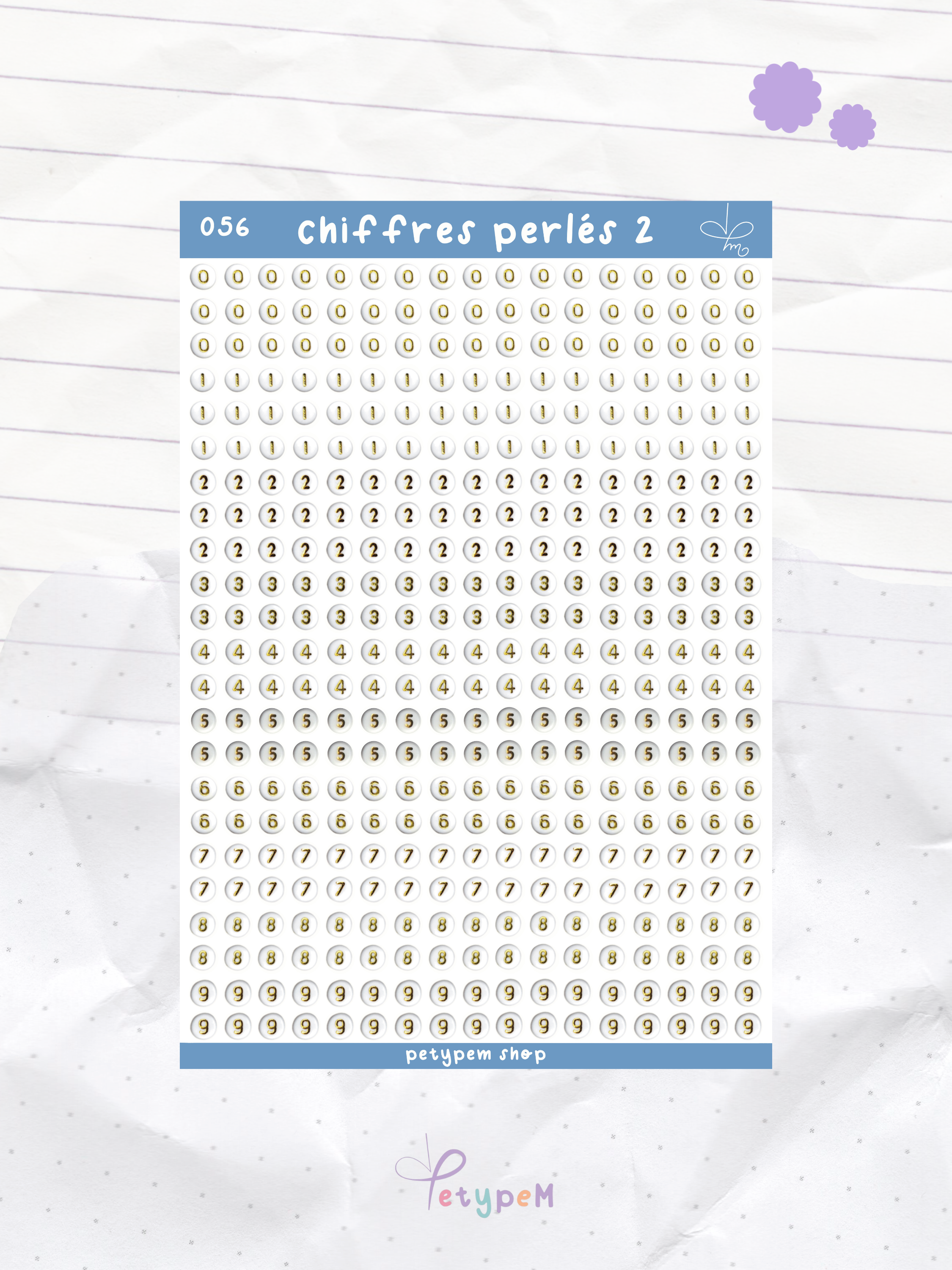 Chiffres perlés 2