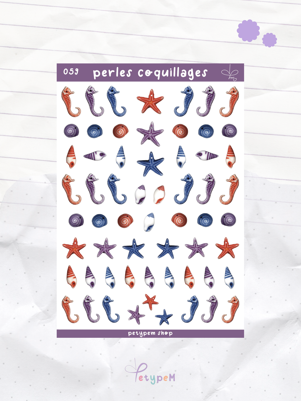 Perles coquillages