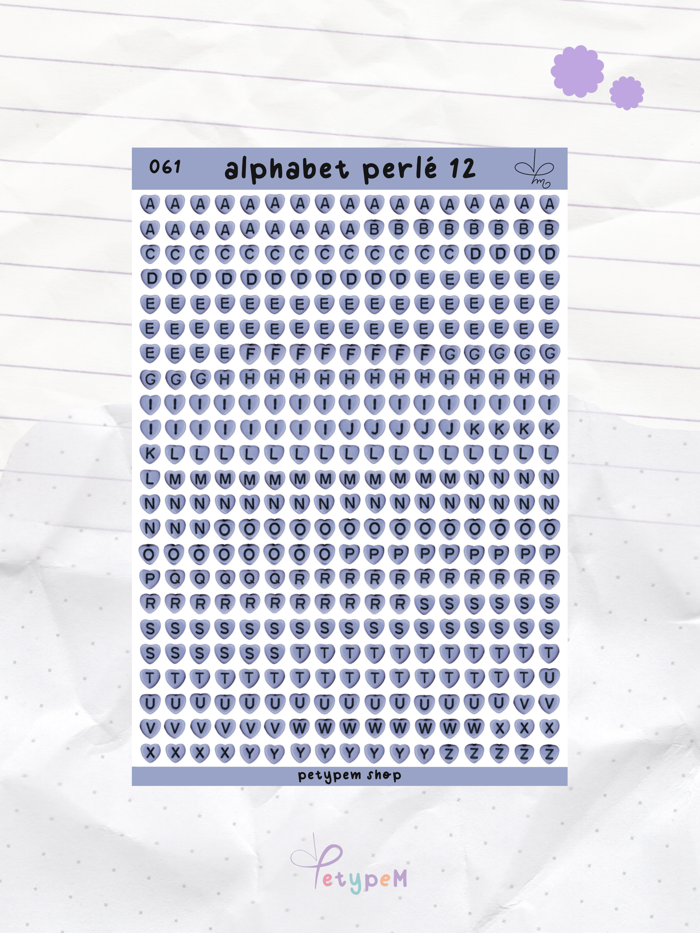 Alphabet perlé 12