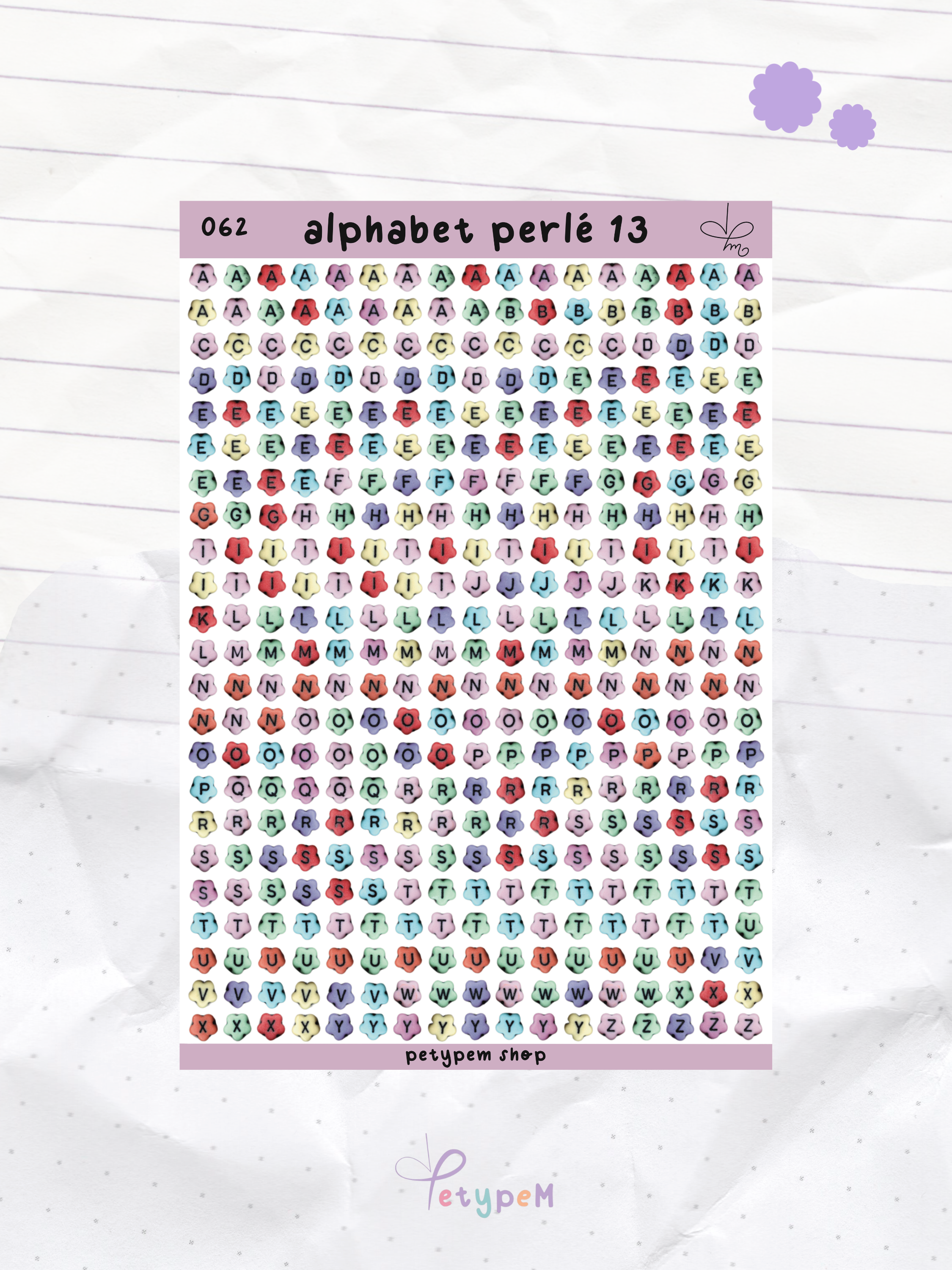 Alphabet perlé 13