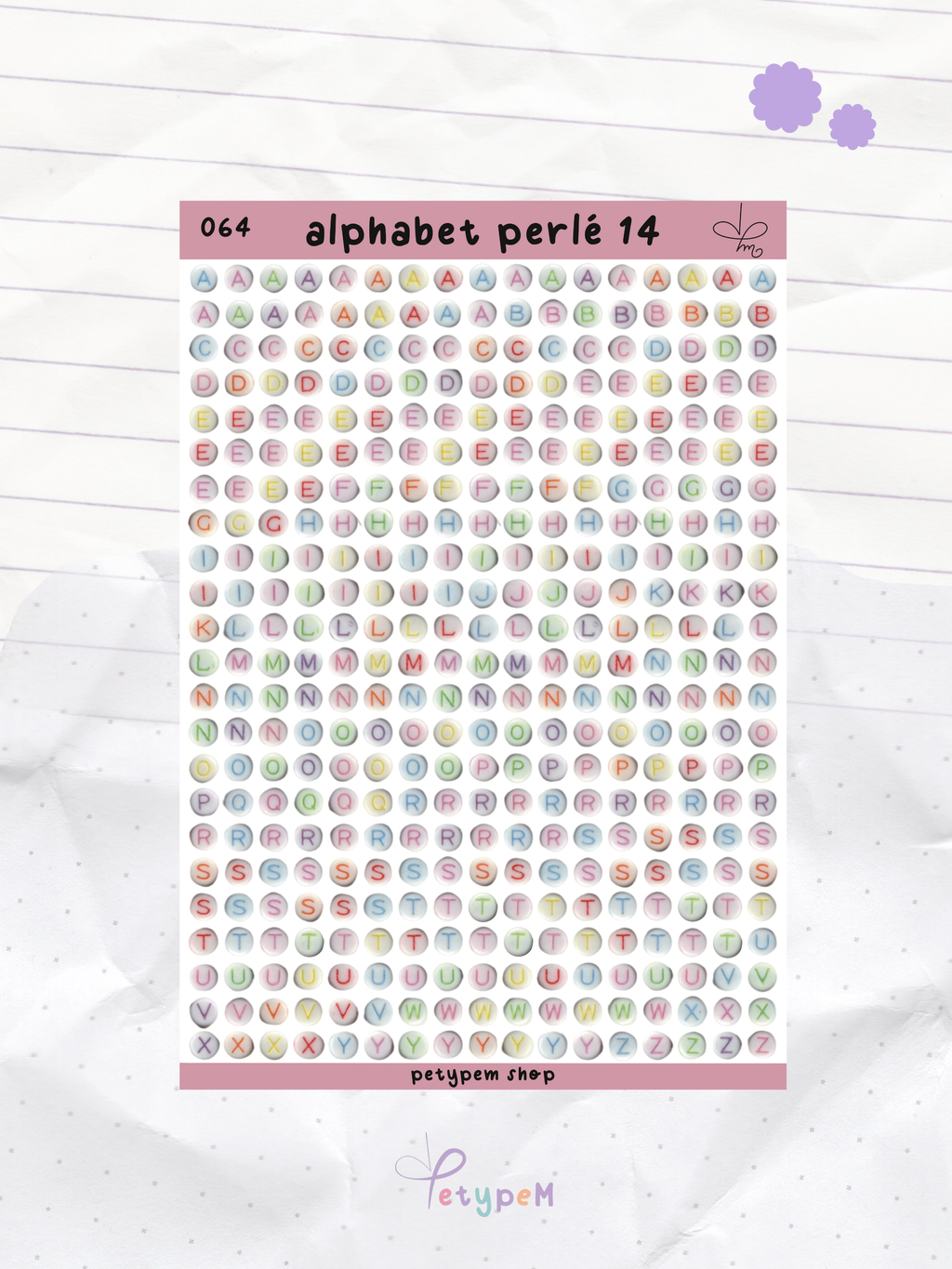 Alphabet perlé 14