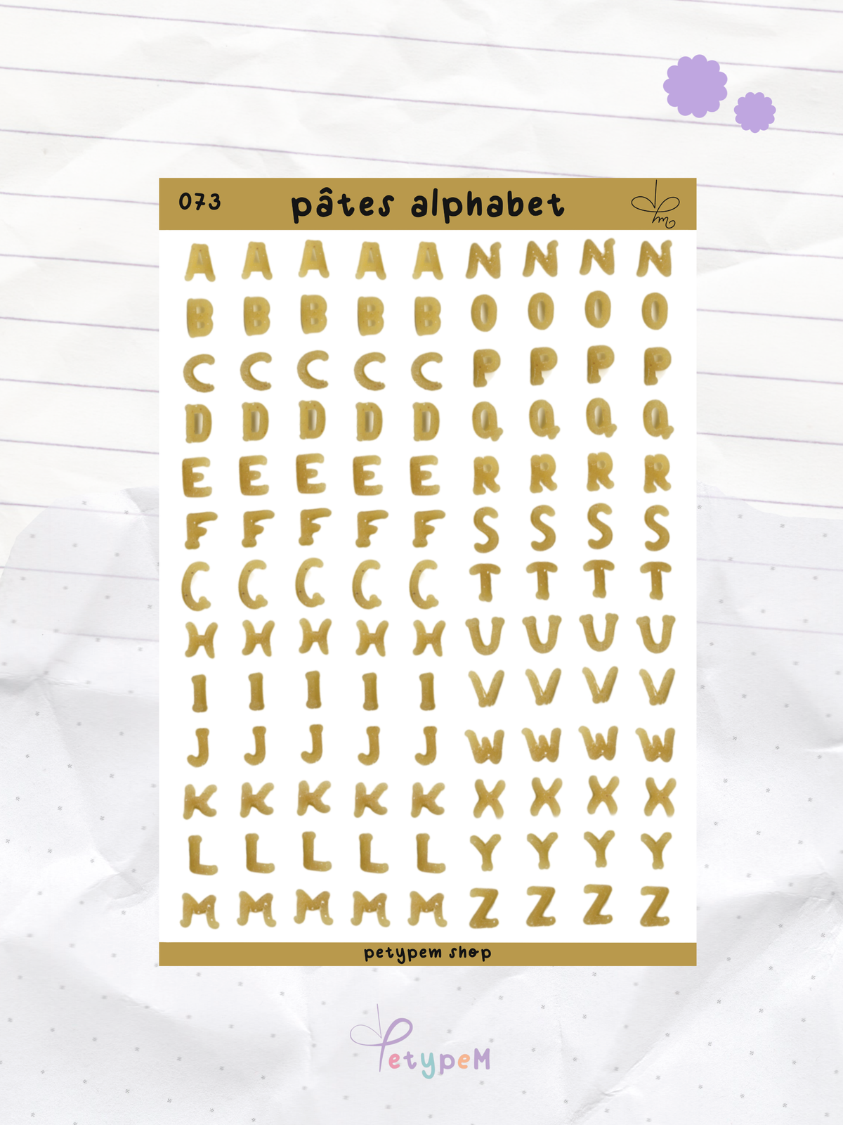 Pâtes alphabet