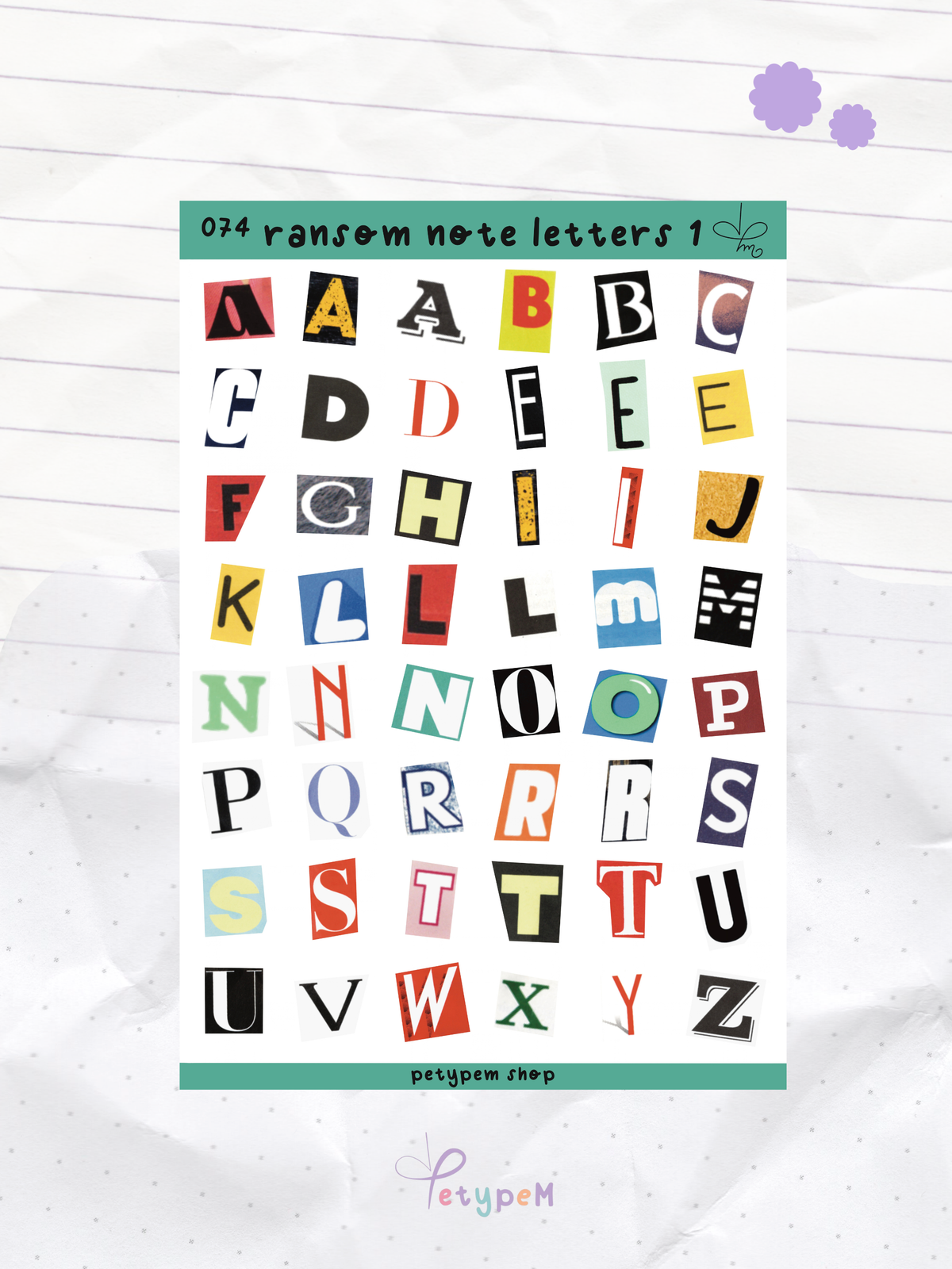 Ransom note letters 1