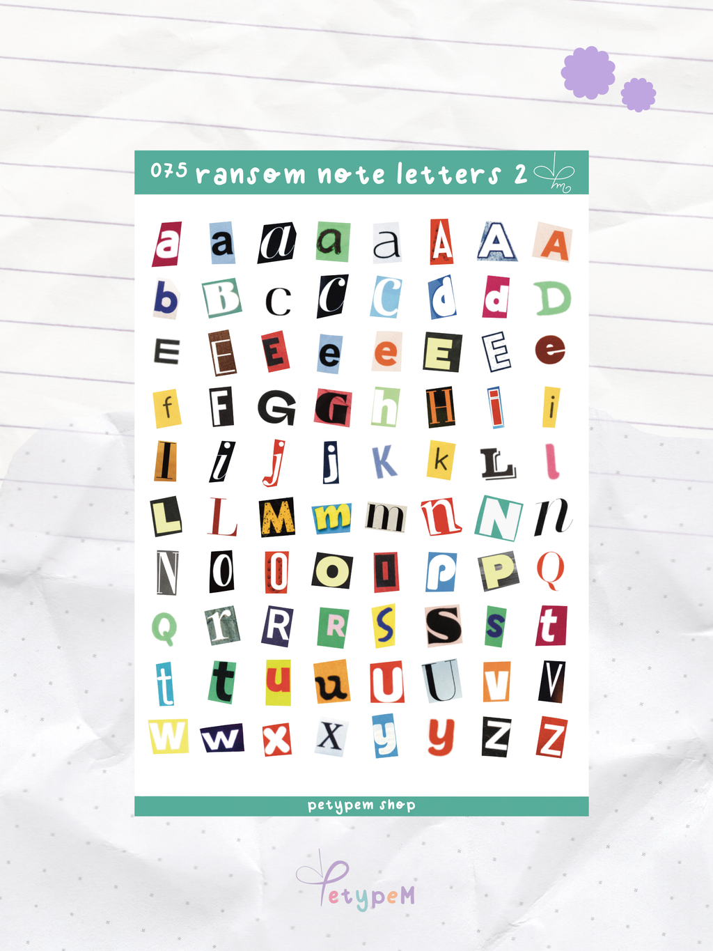 Ransom note letters 2