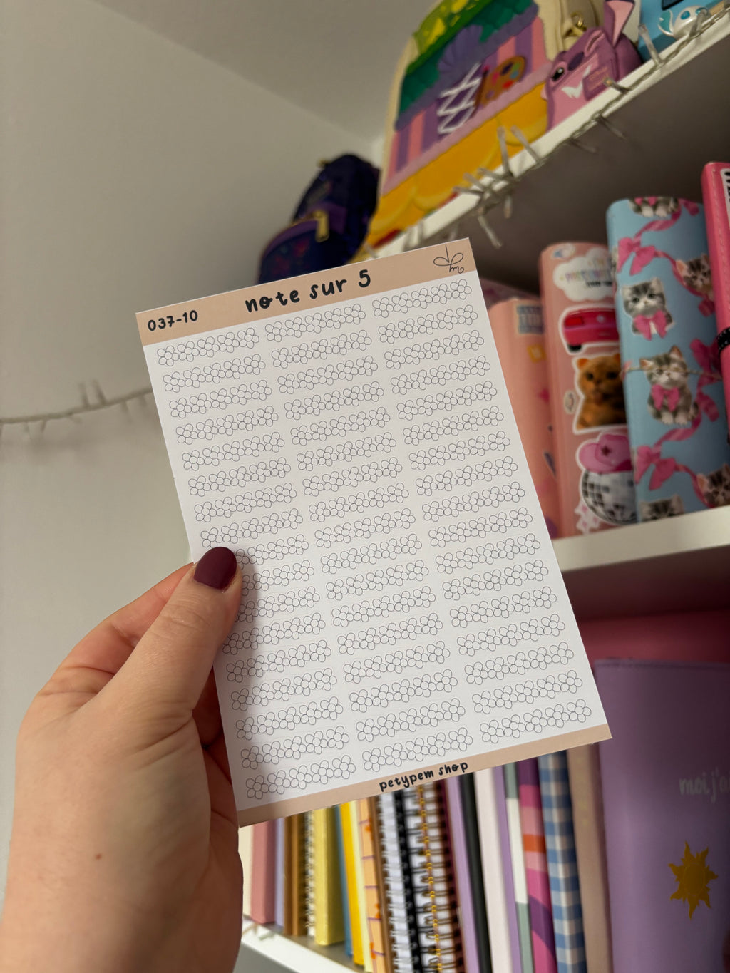 Note sur 5 - fleurs