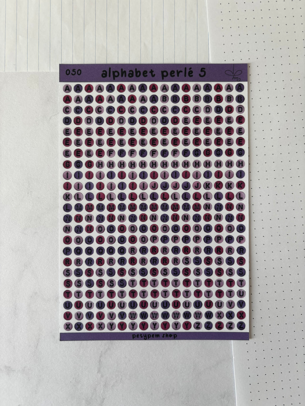 Alphabet perlé 5