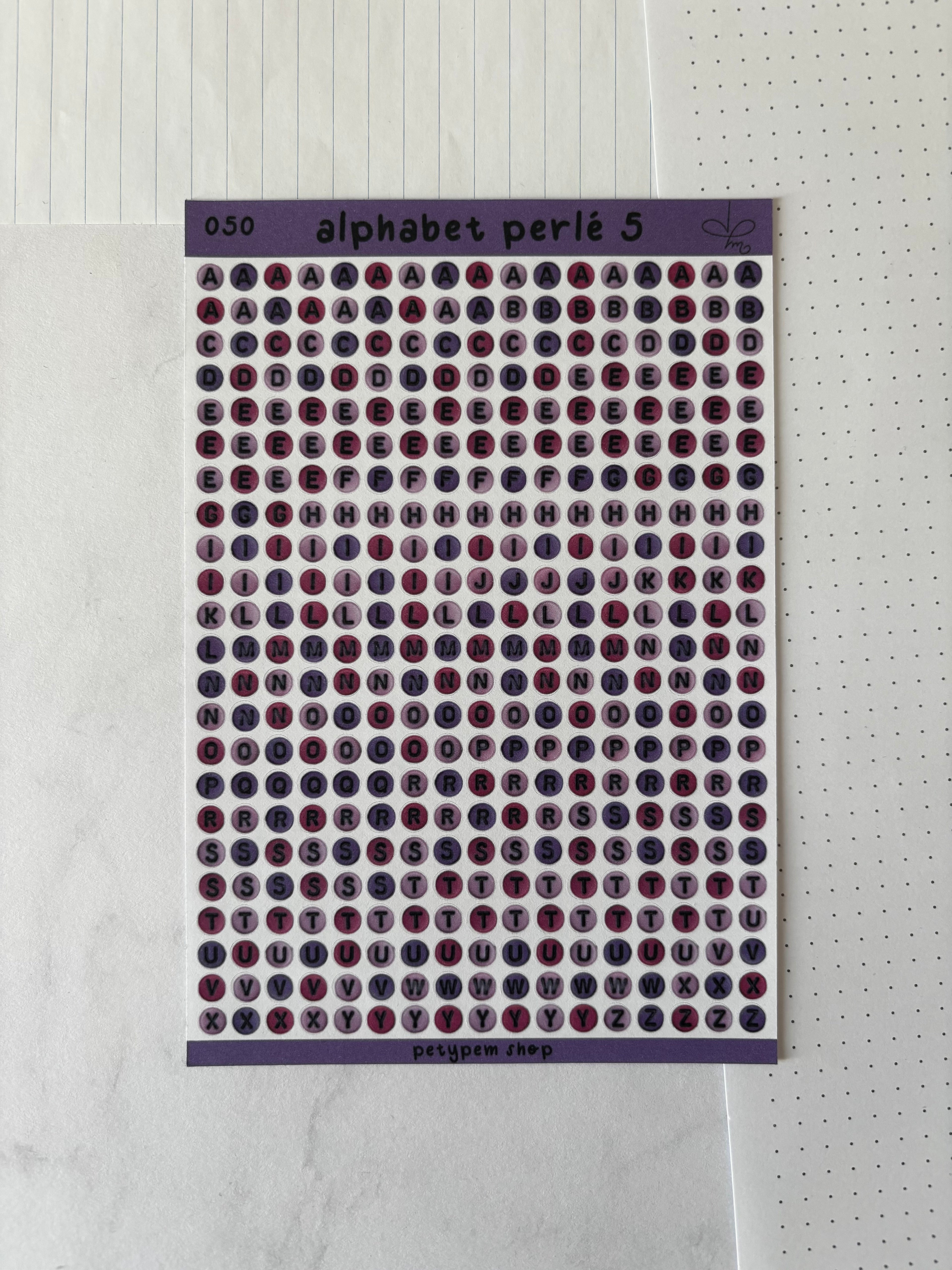 Alphabet perlé 5