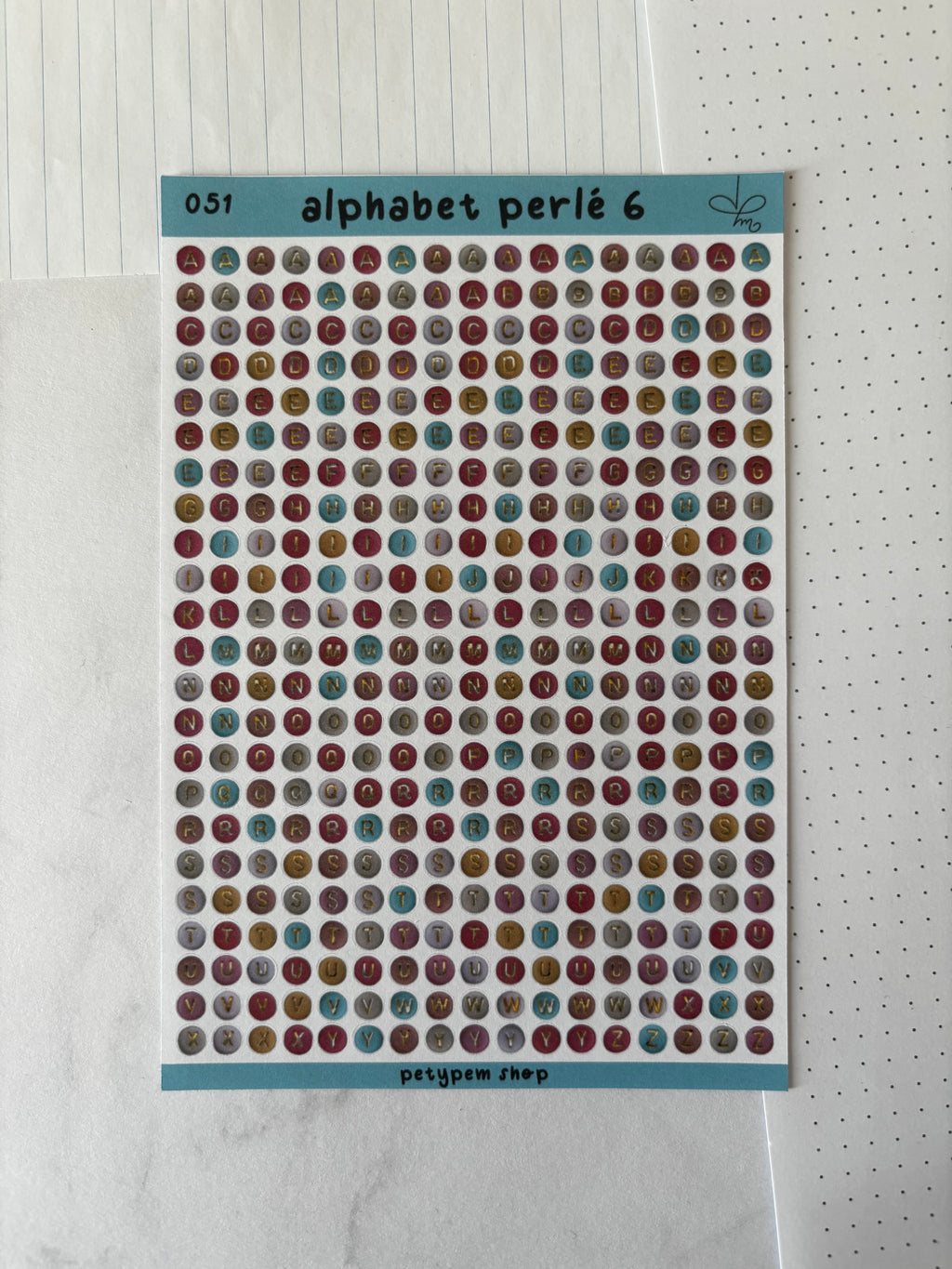 Alphabet perlé 6