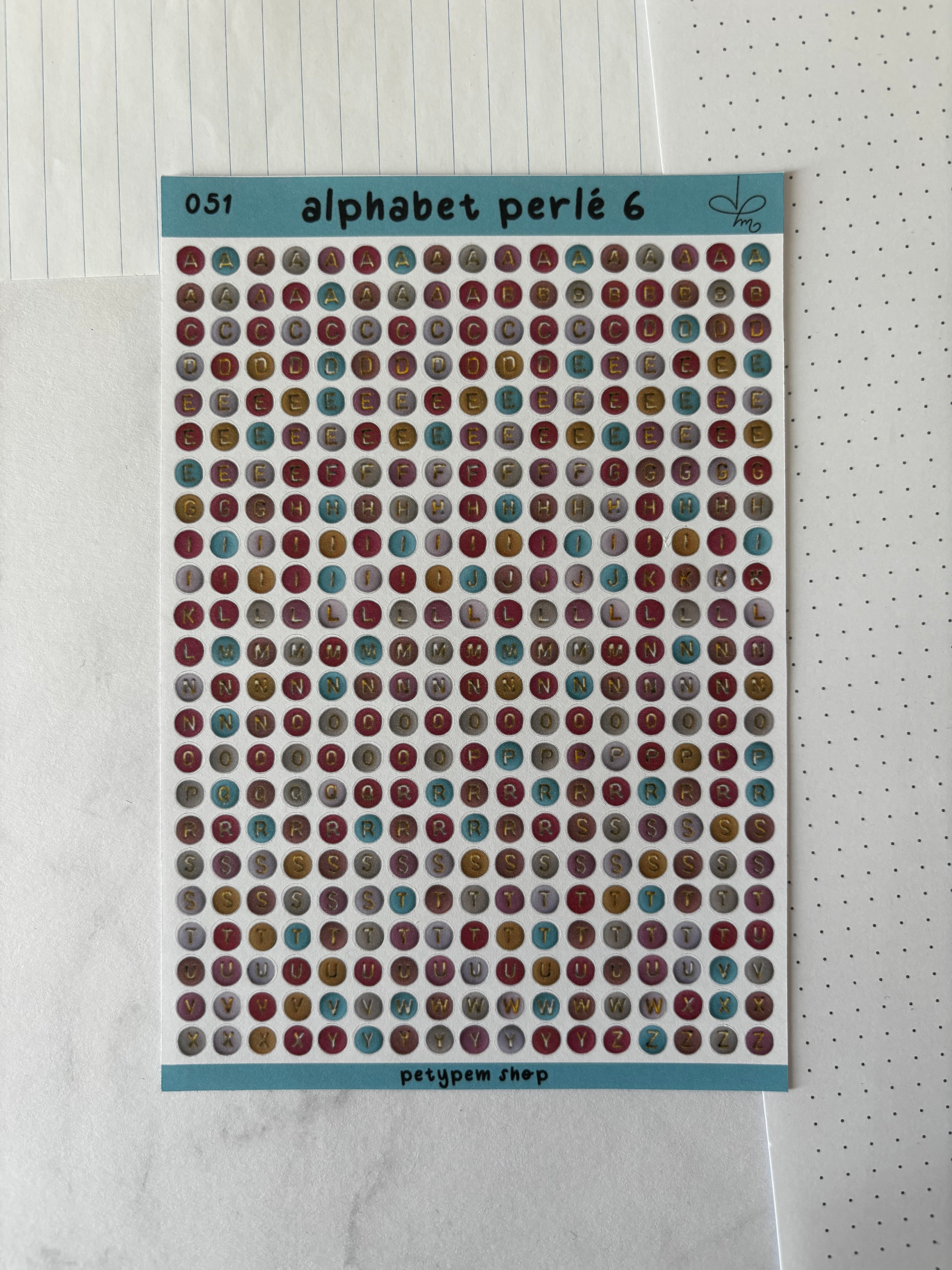 Alphabet perlé 6