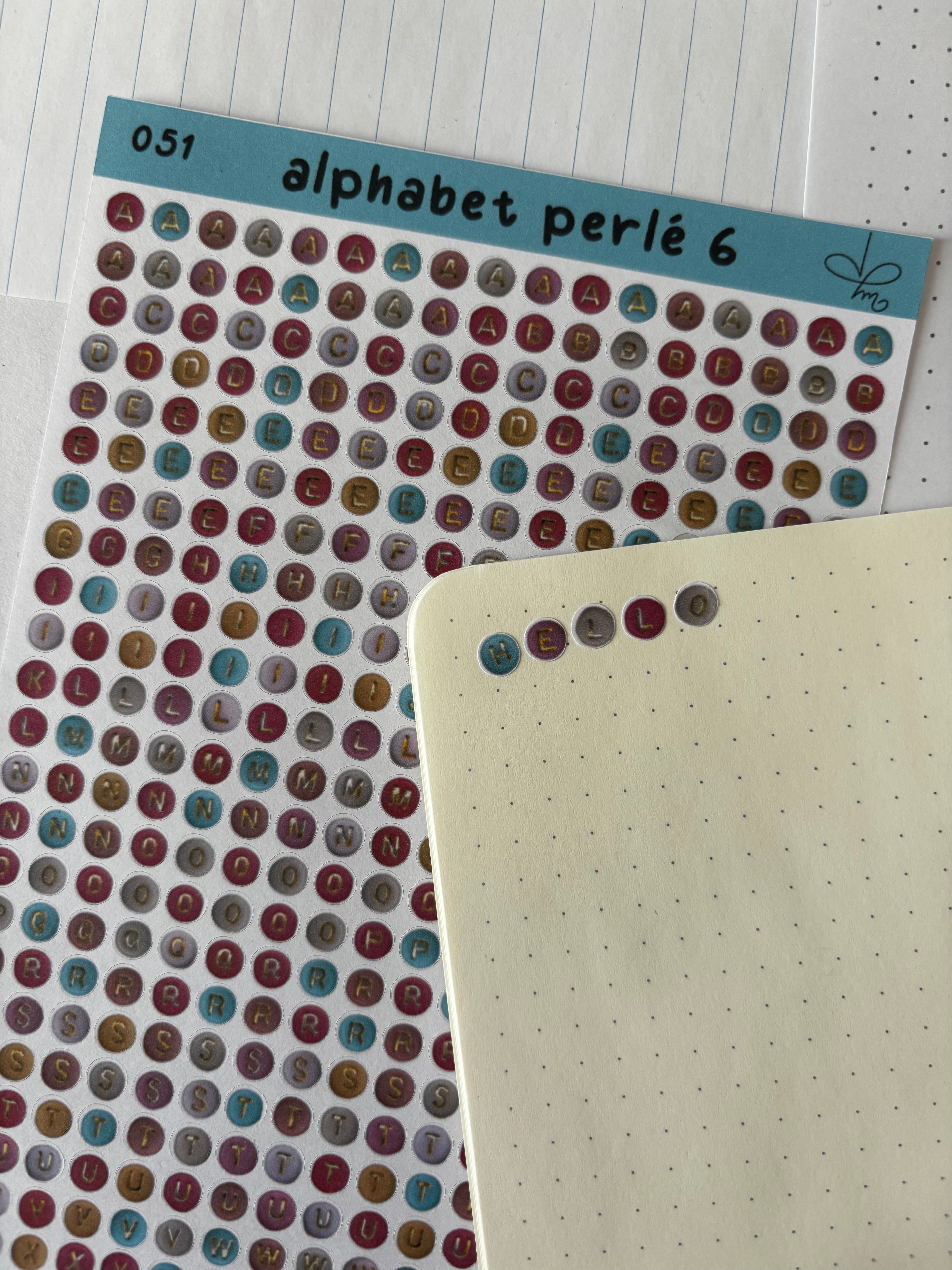 Alphabet perlé 6