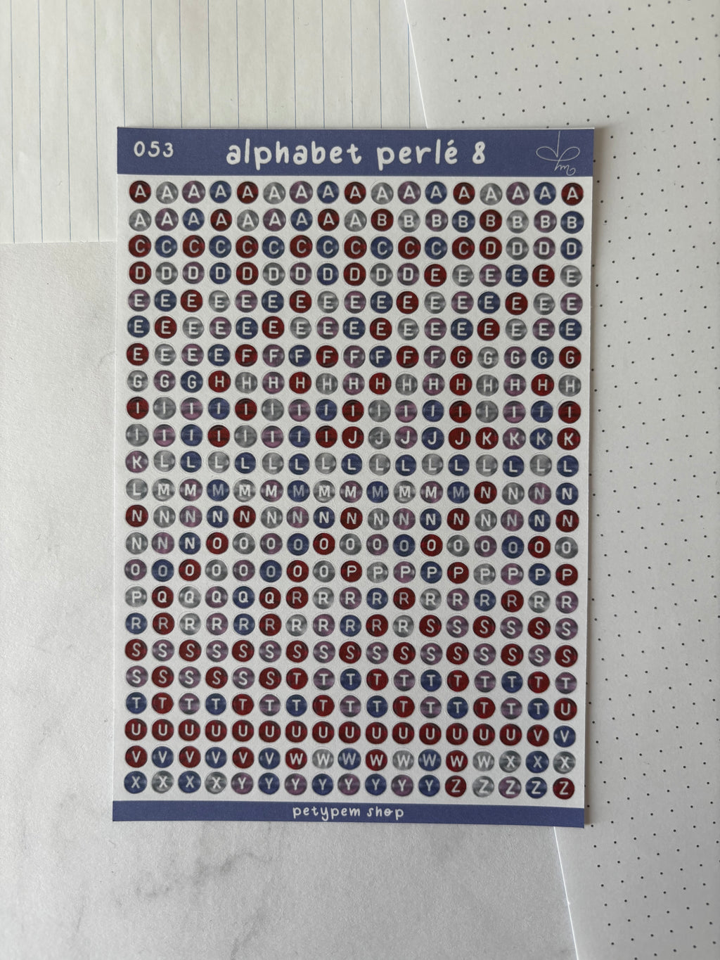 Alphabet perlé 8
