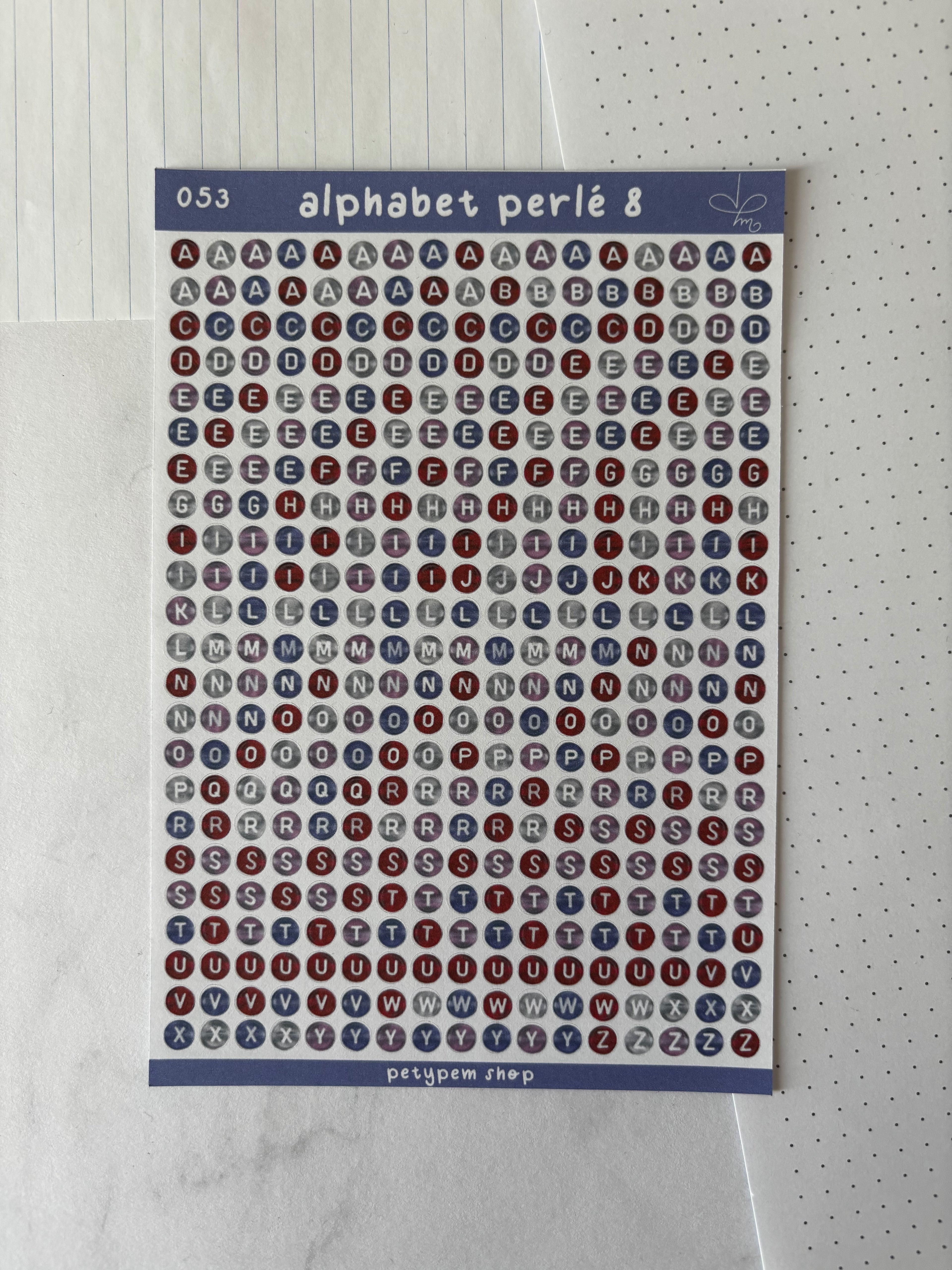 Alphabet perlé 8