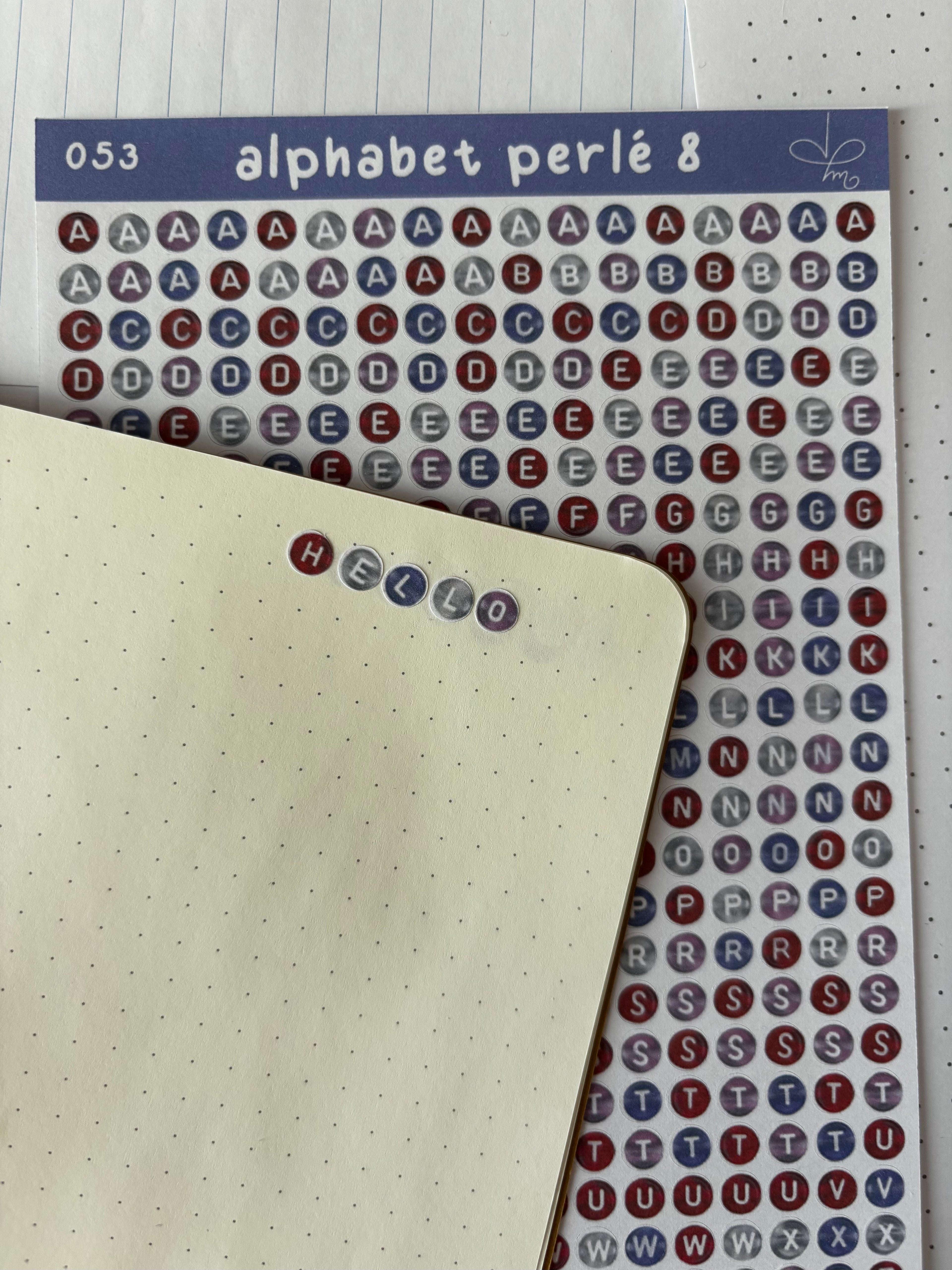 Alphabet perlé 8