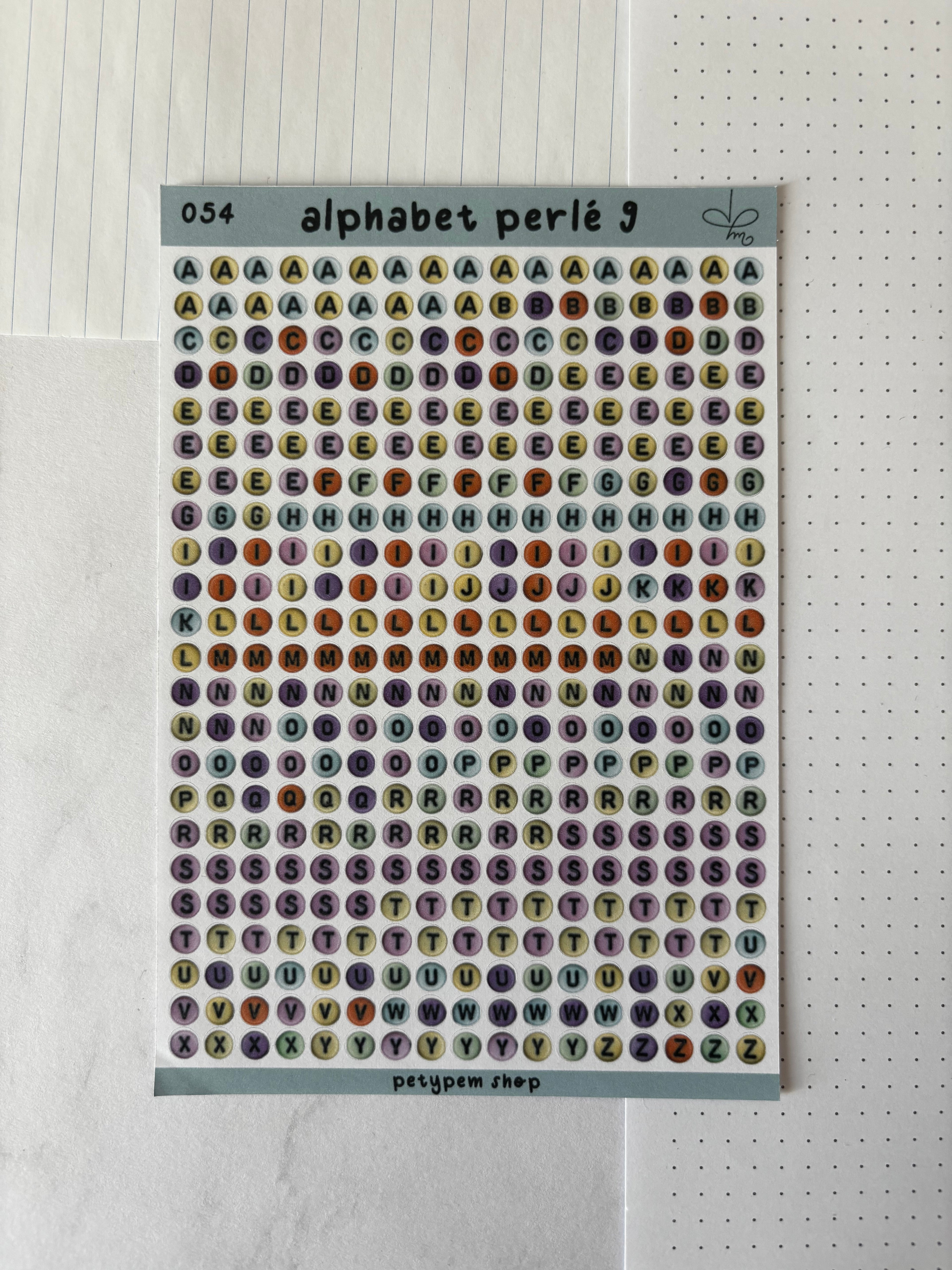 Alphabet perlé 9