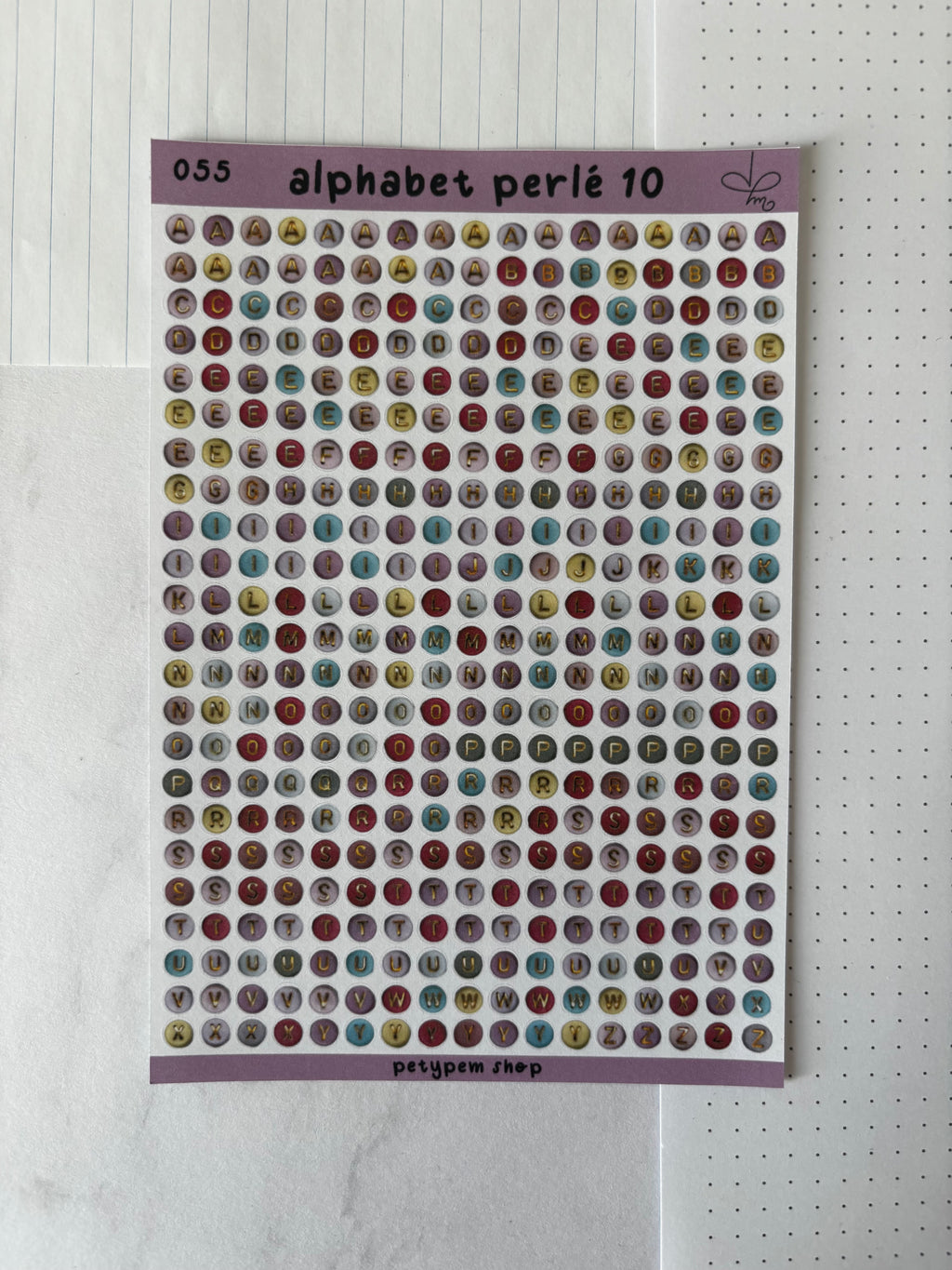 Alphabet perlé 10