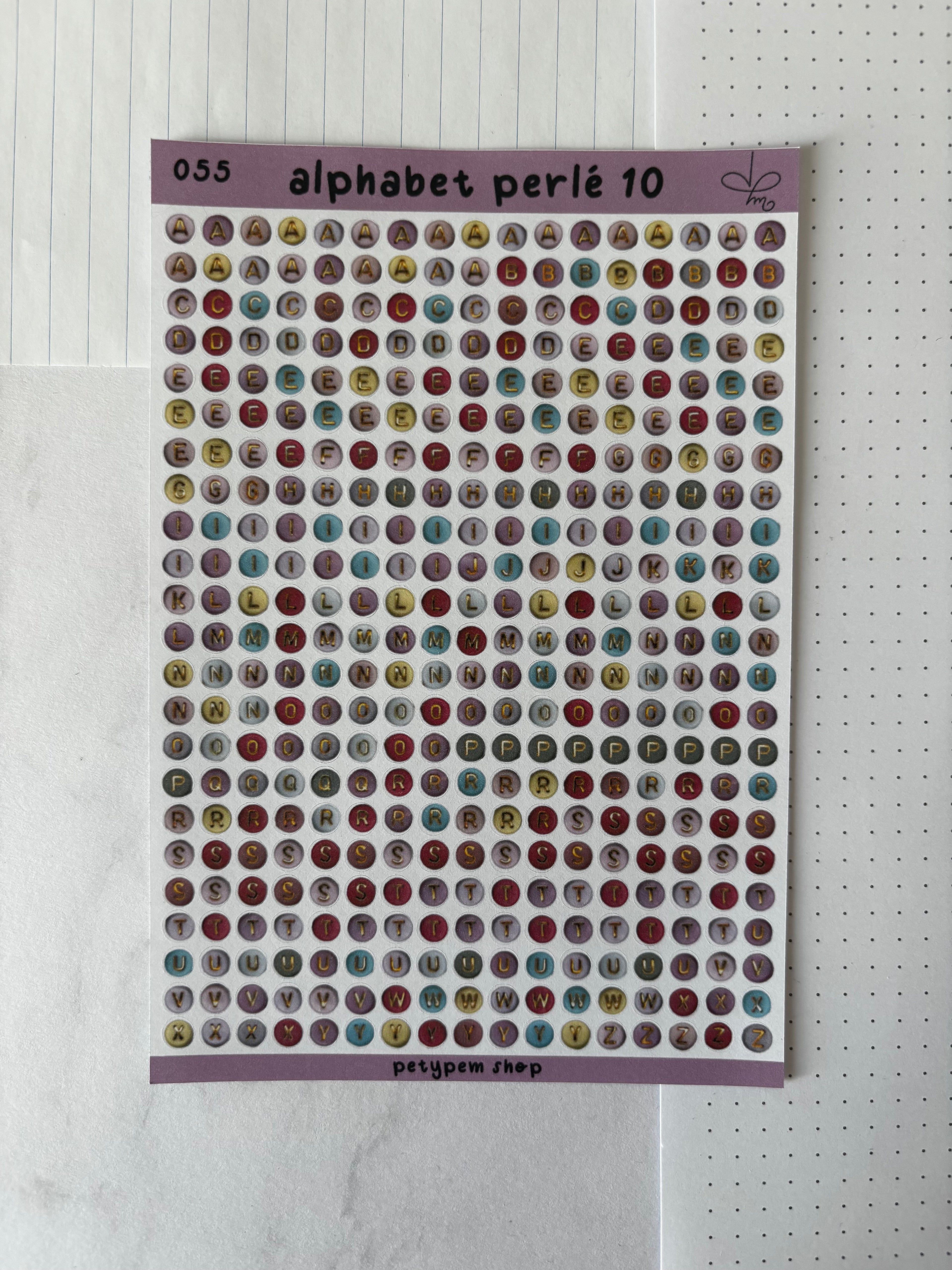 Alphabet perlé 10