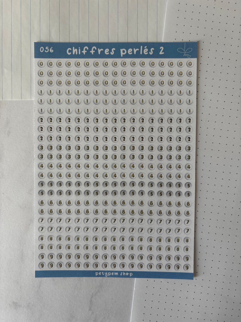 Chiffres perlés 2