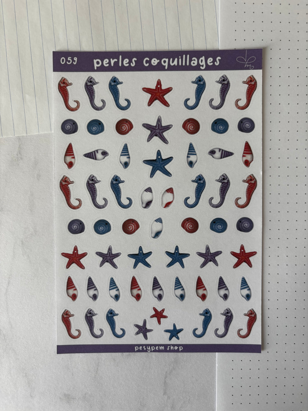 Perles coquillages