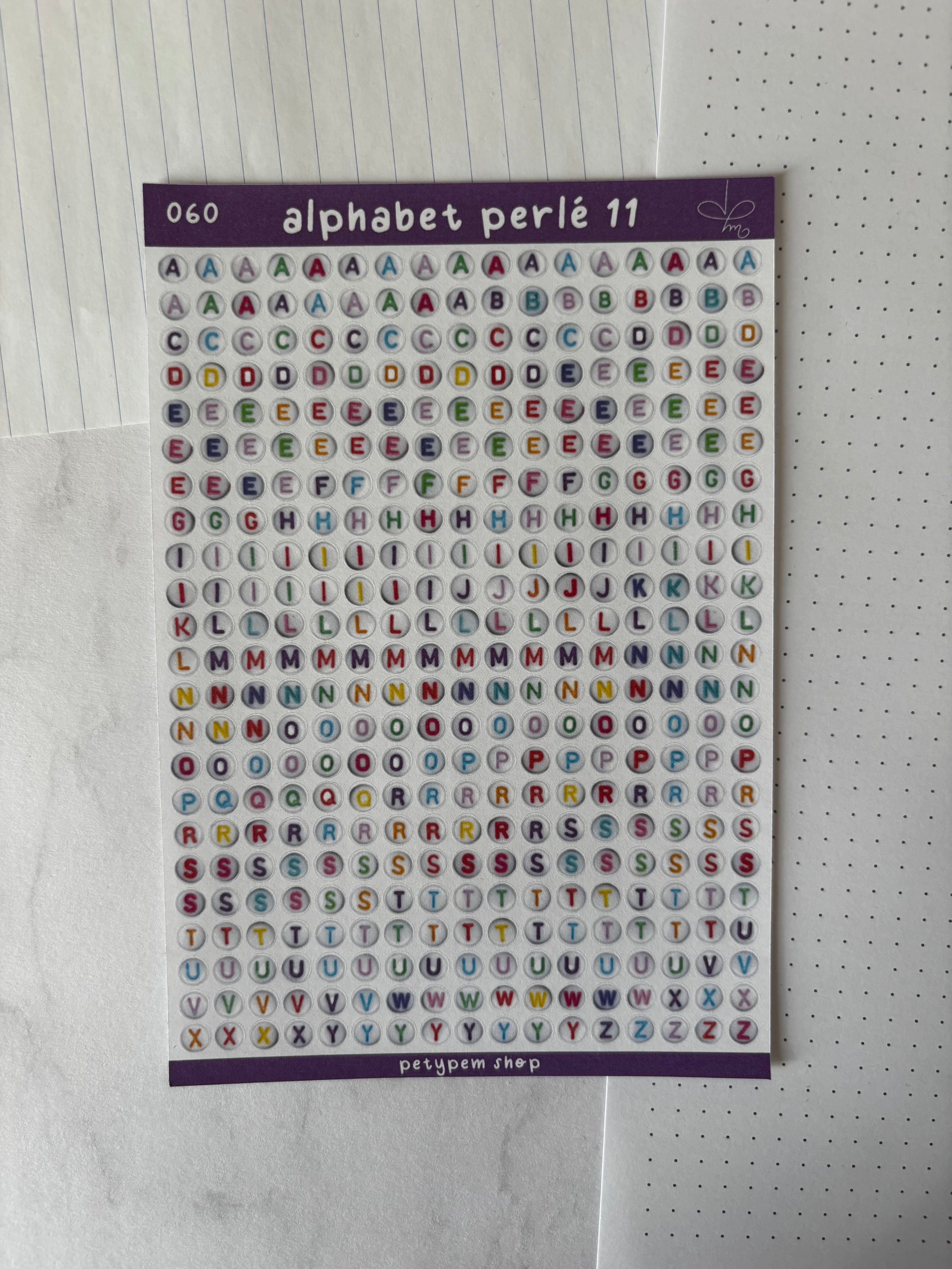 Alphabet perlé 11
