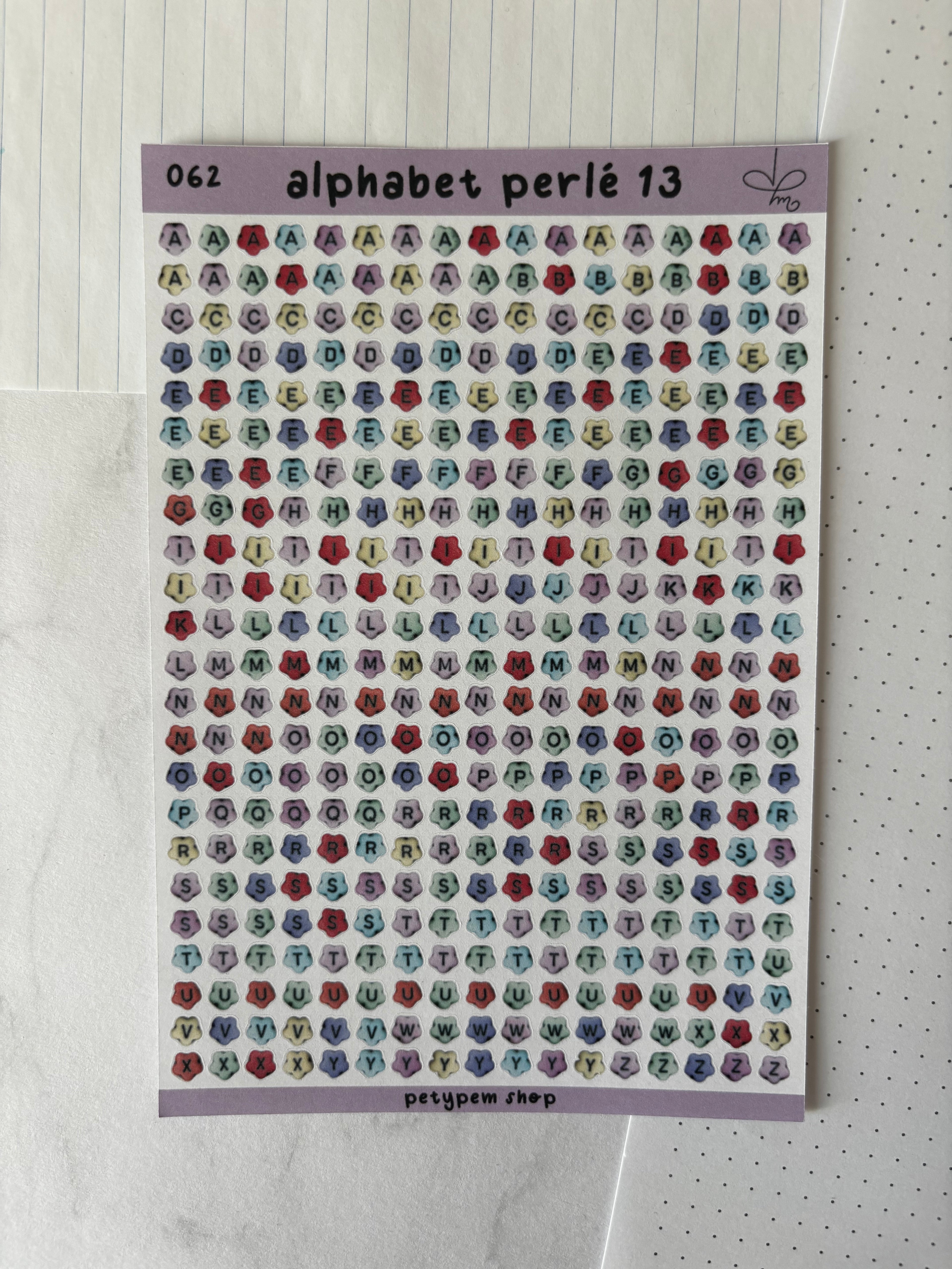 Alphabet perlé 13