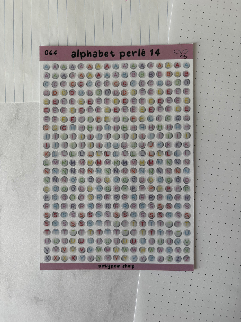 Alphabet perlé 14