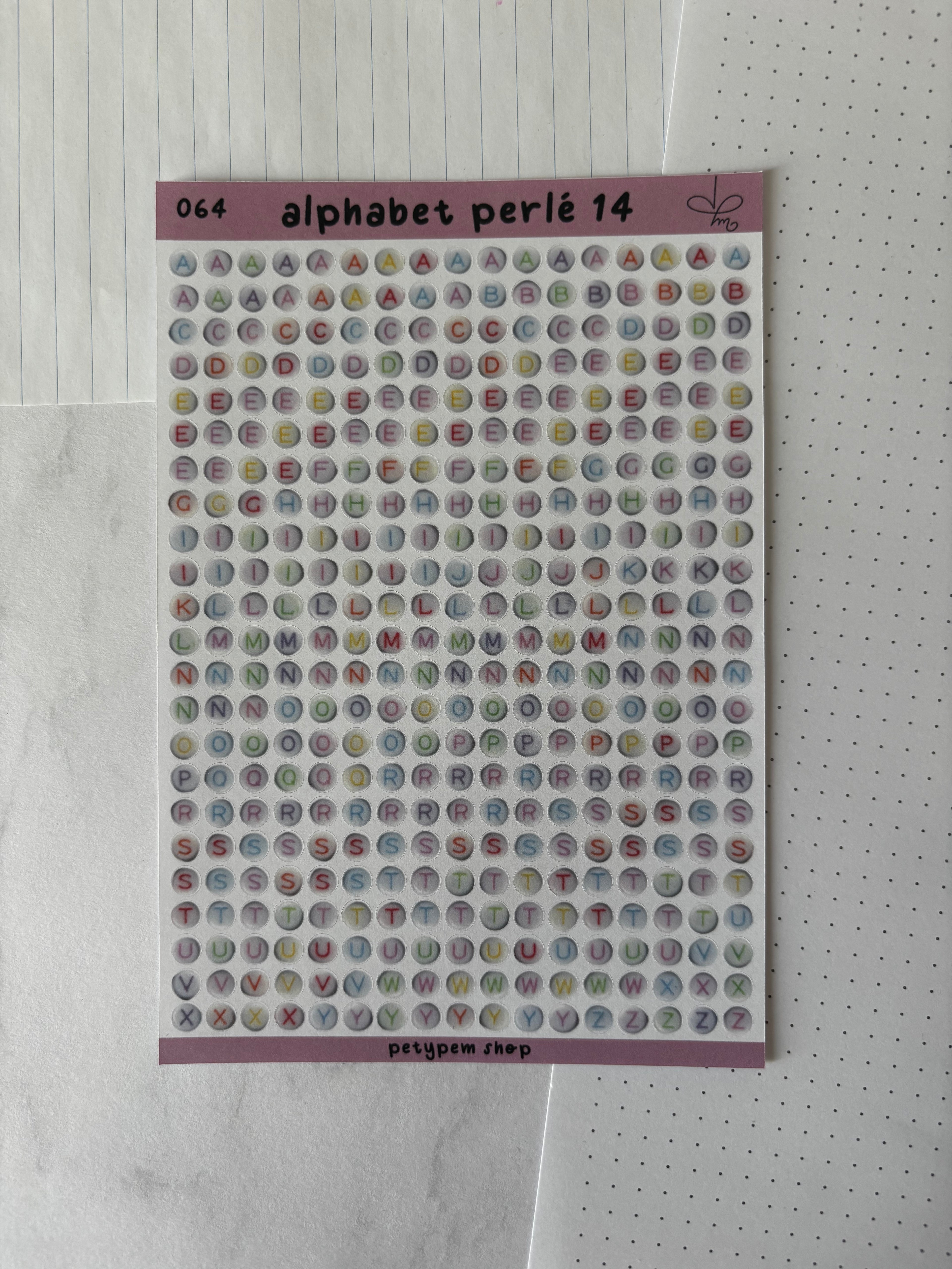 Alphabet perlé 14