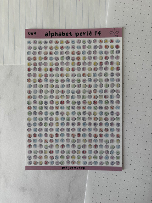 Alphabet perlé 14