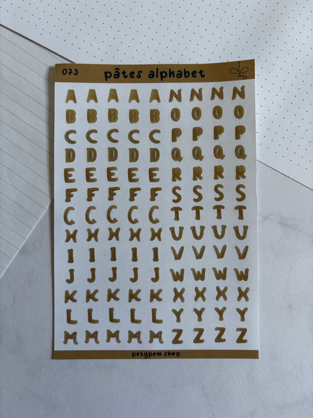 Pâtes alphabet
