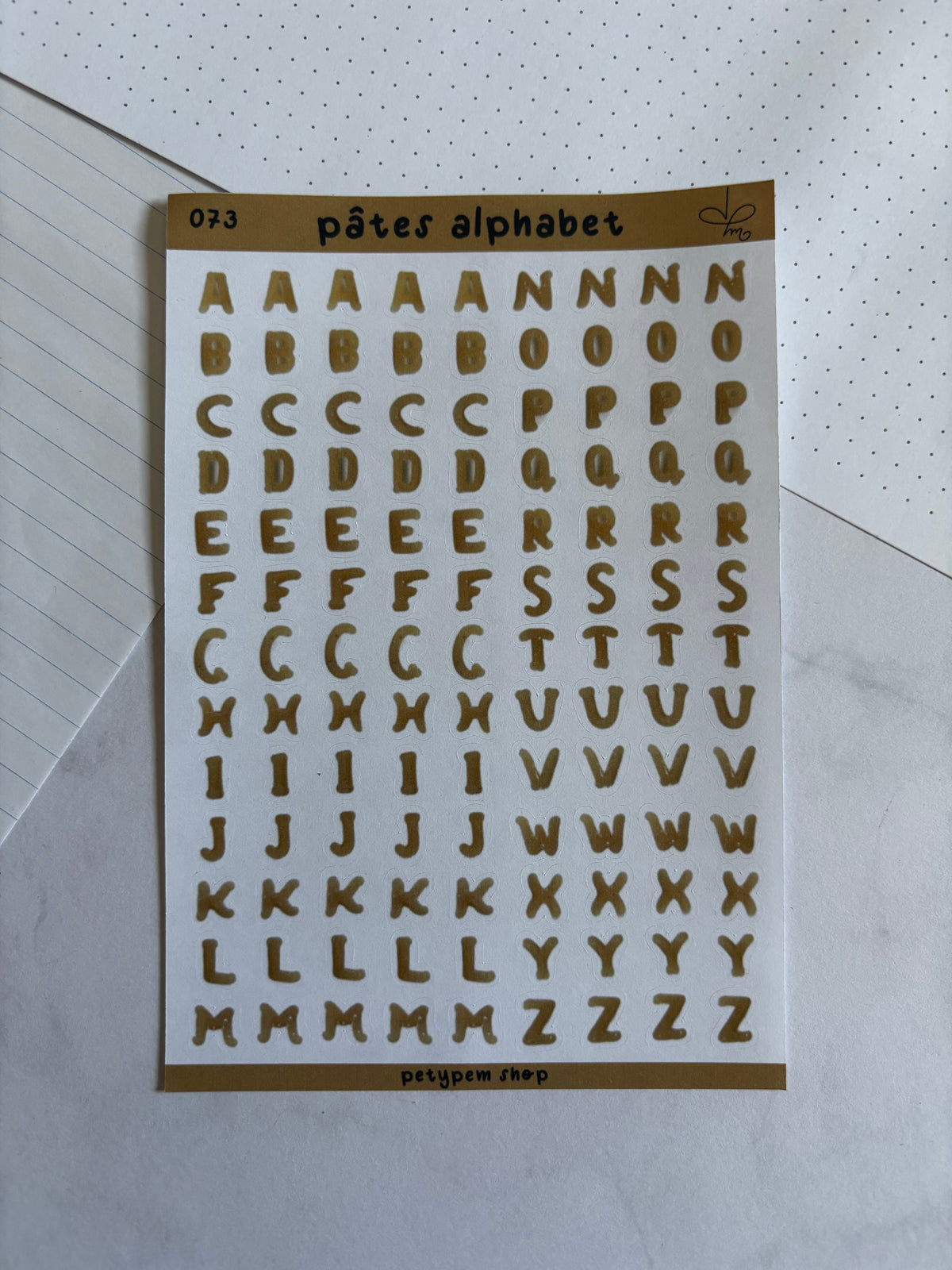 Pâtes alphabet