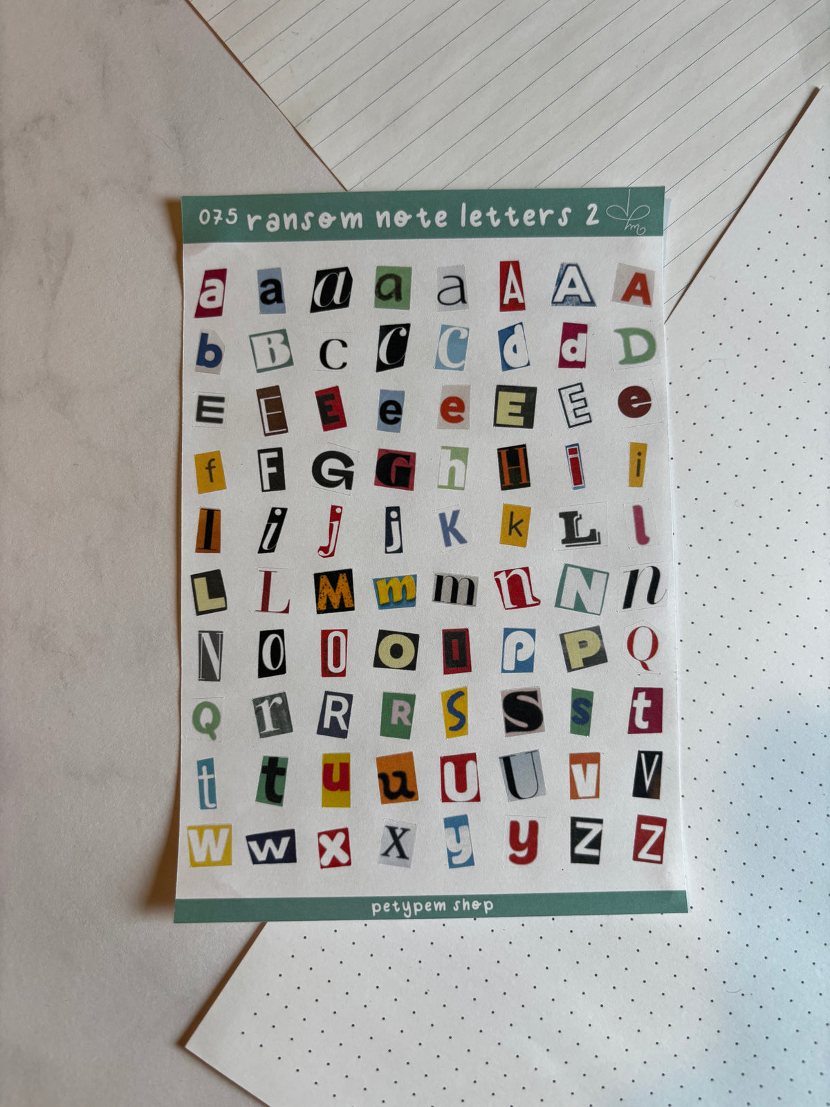 Ransom note letters 2