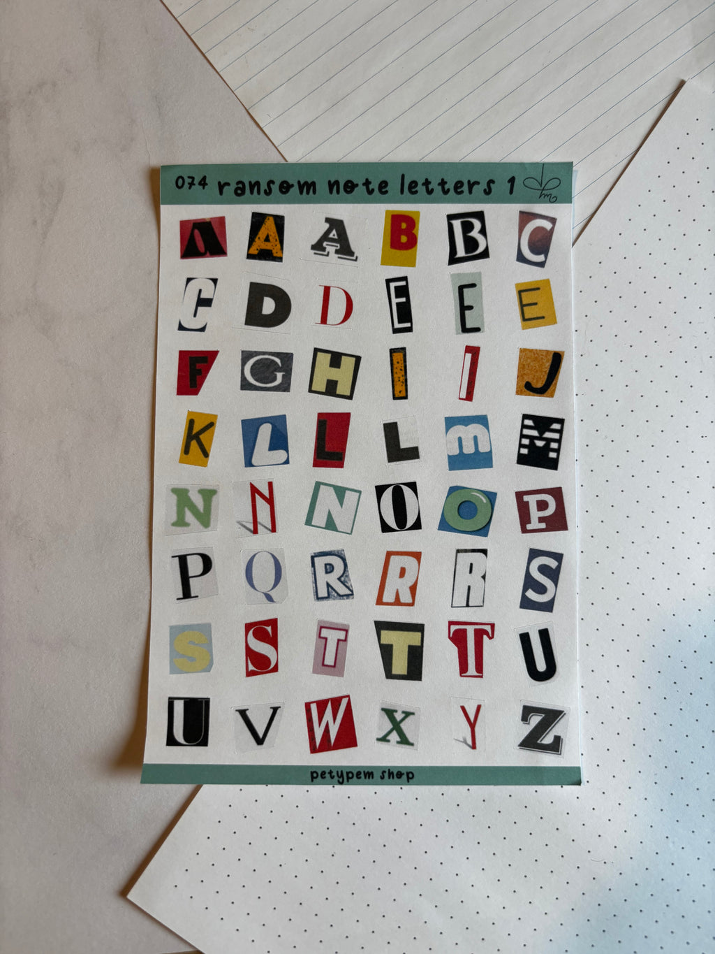 Ransom note letters 1