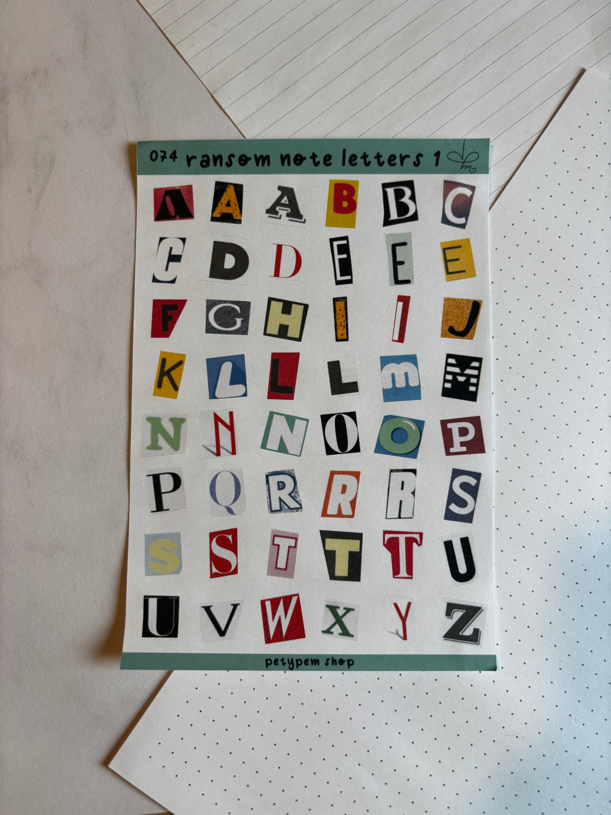 Ransom note letters 1